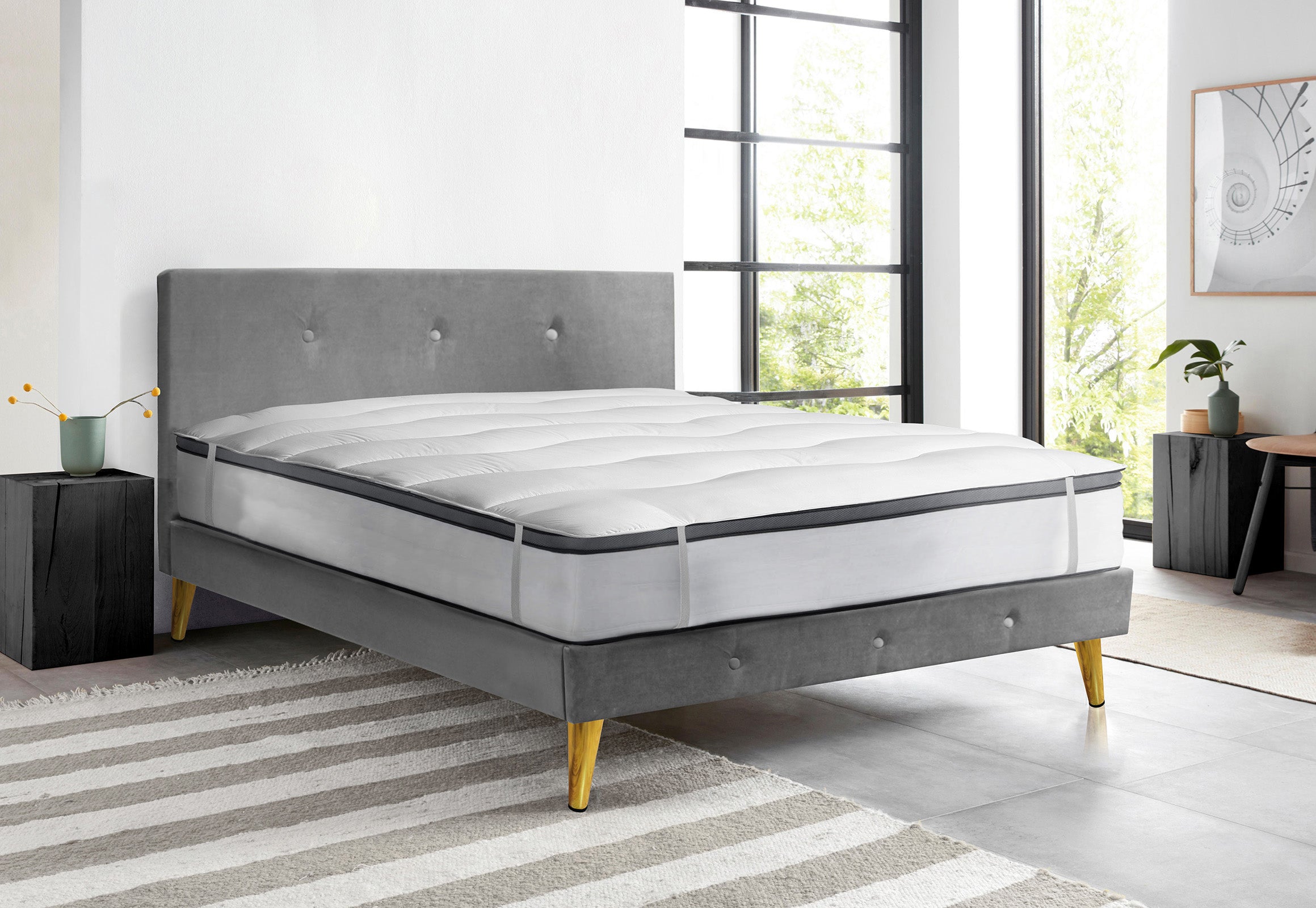 Surmatelas Nuage : microfibre et protège matelas