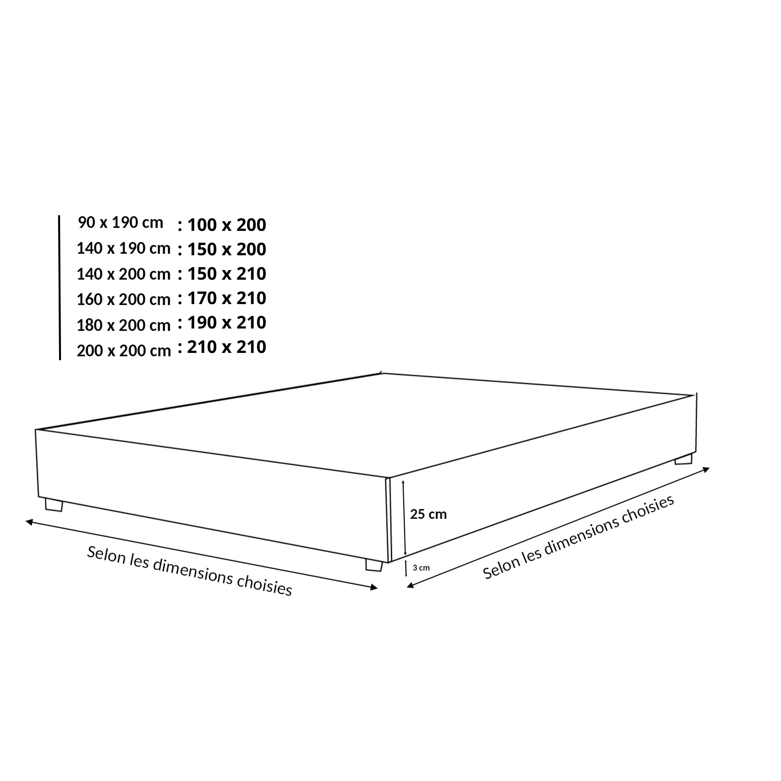 Corduroy storage bed, flexible slats, large storage space - Vegas Collection