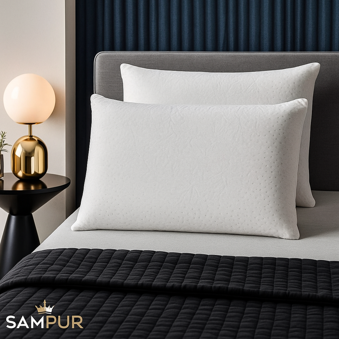 Oreiller mémoire de forme, soutien cervical, déhoussable - Collection Suprême Confort