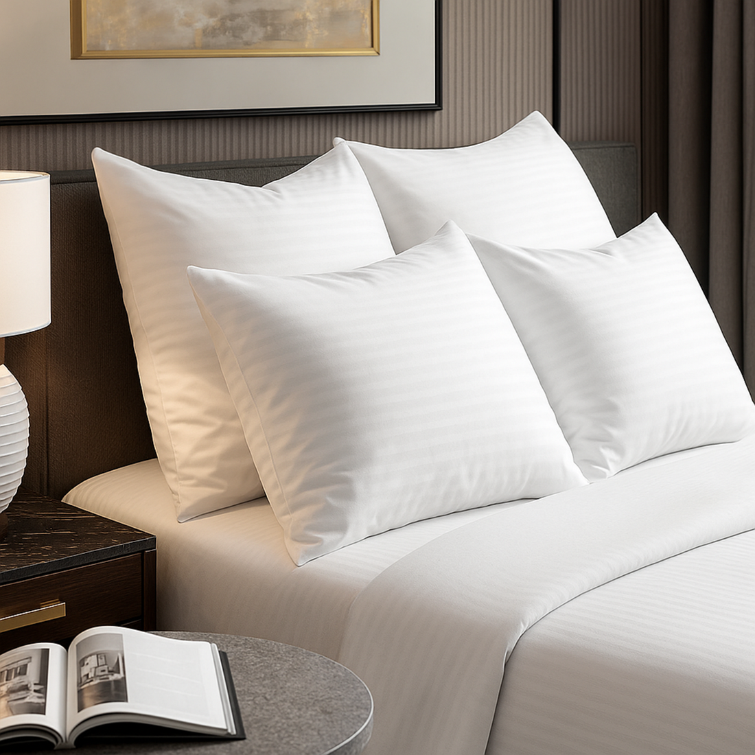 Oreiller microfibre hypoallergénique, 15 cm - Collection Palace