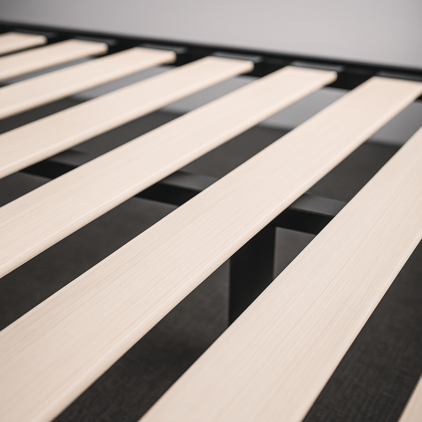 Sommier lit design style industriel, lattes larges, cadre à lattes - Collection Loft