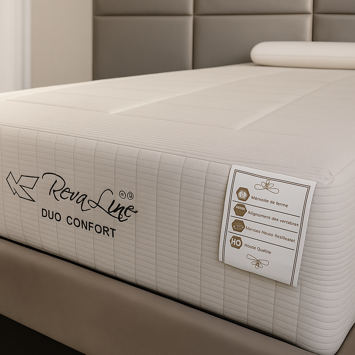 Matelas 100% mémoire de forme, 25 cm, soulagement lombaire - Collection Duo Confort