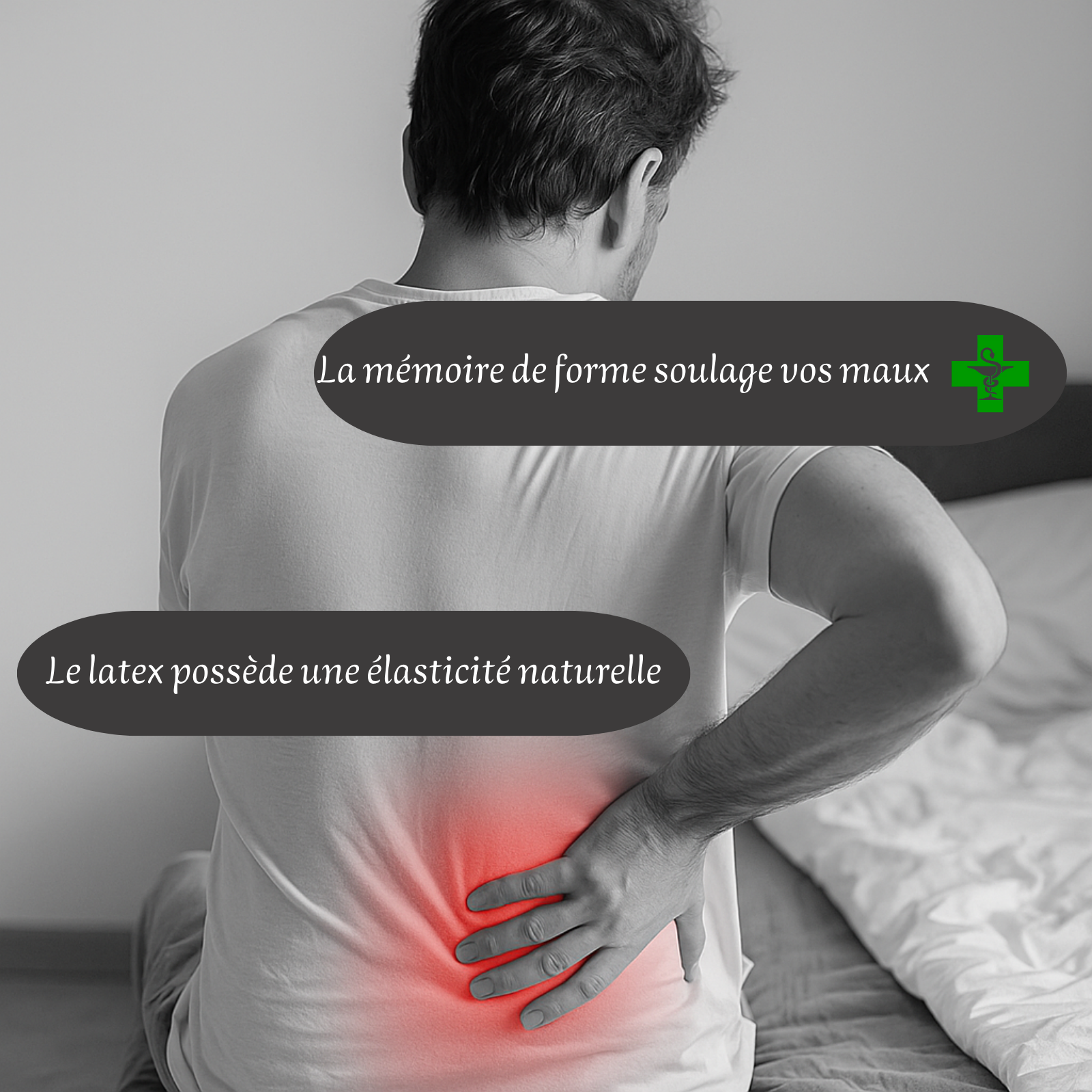 Matelas latex 35 cm, crin de cheval, mémoire de forme et ressorts ensachés - Collection Amethyste