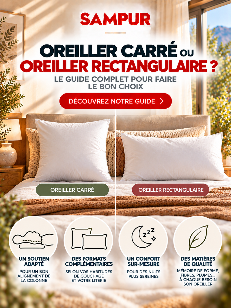 Oreiller pour dormir sur le dos