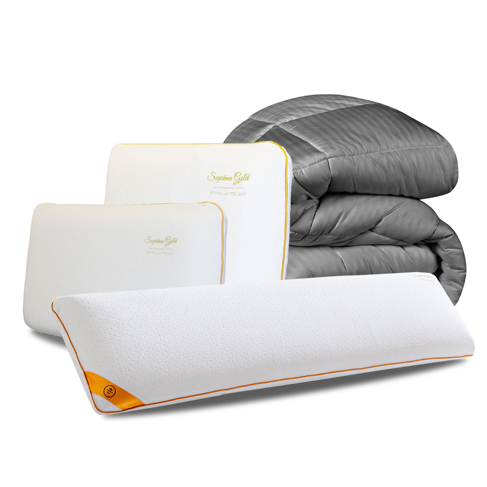 Pack Promo Emeraude : Couette & Oreillers 40x70 cm et 60x60 cm + Traversin