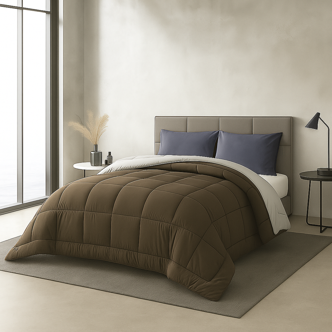 Couette chaude haut de gamme, réversible, hypoallergénique - Collection Dream Brown