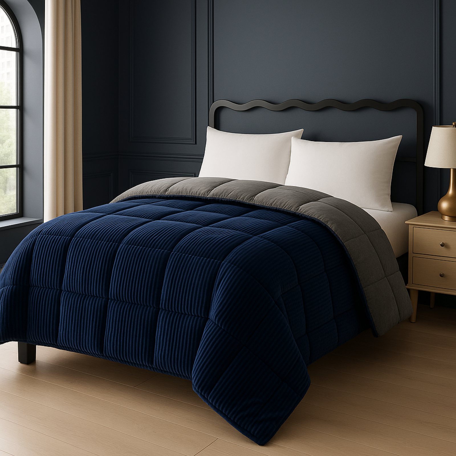 Couette haut de gamme grand froid, réversible - Collection Coton Club