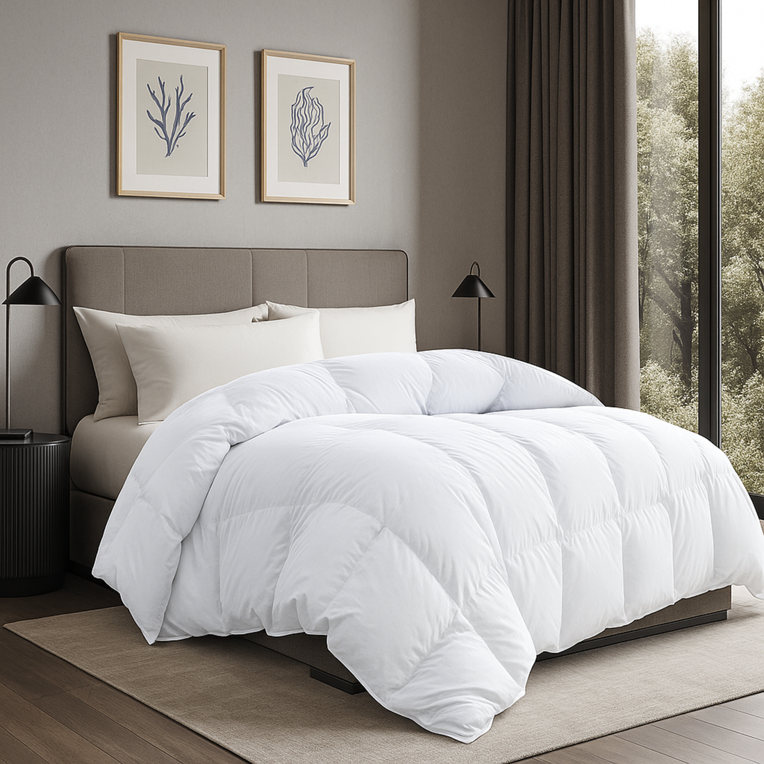 Couette tempérée 100% plumes, qualité 500 g/m² - Collection Luxe Plume