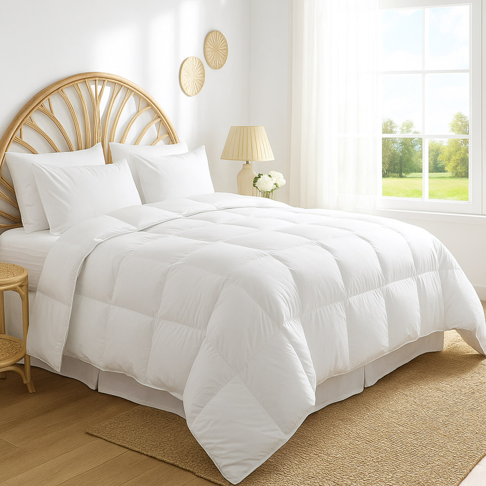 Couette légère printemps/été, plume naturelle, respirante - Collection Luxe