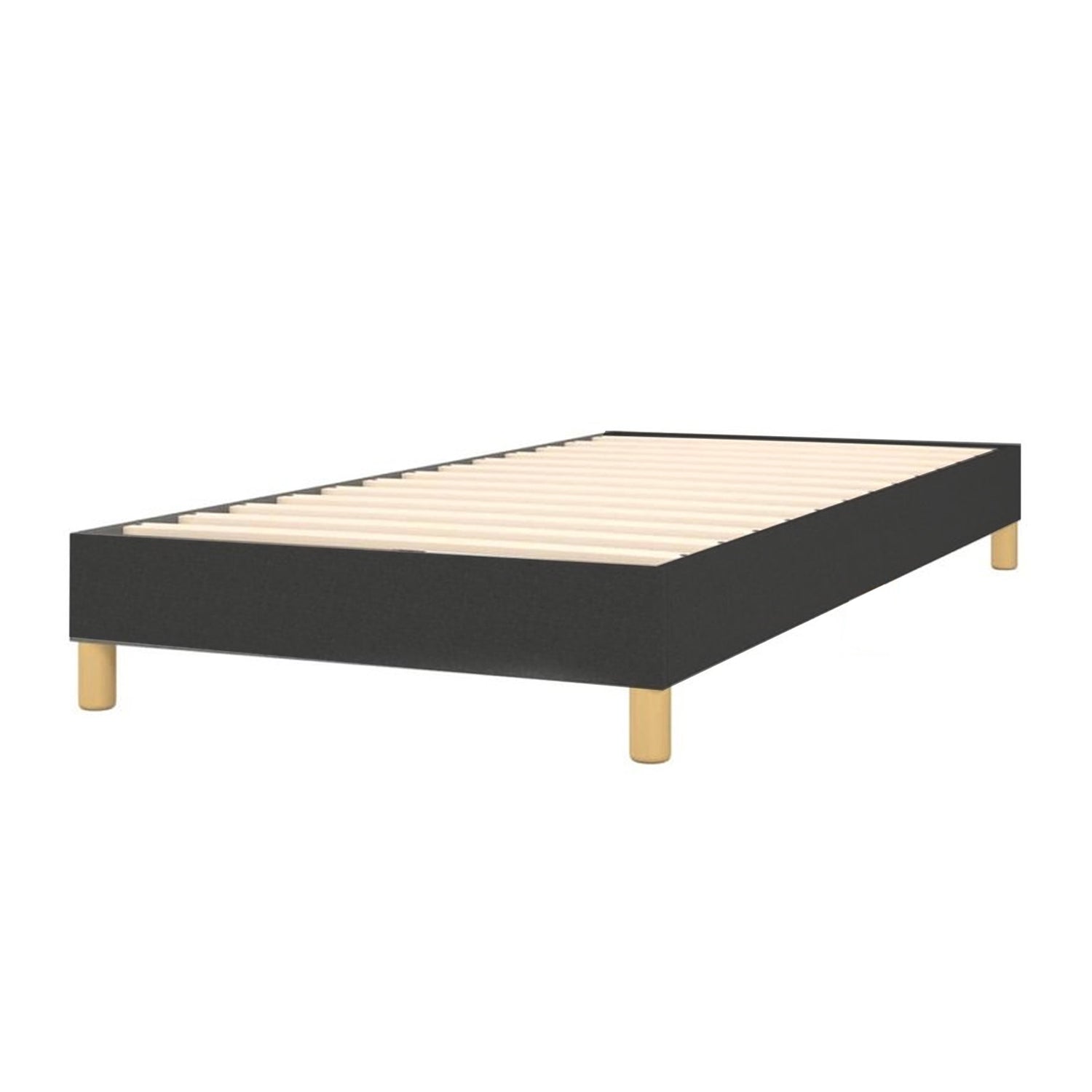 Sommier tissu, cadre de lit, pieds bois, maintien bassin - Collection Deco