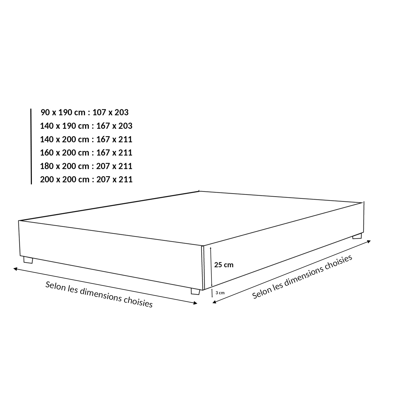 Vegas Bett mit Stauraum: Untergestell aus Kunstleder oder Stoff mit flexiblen Latten