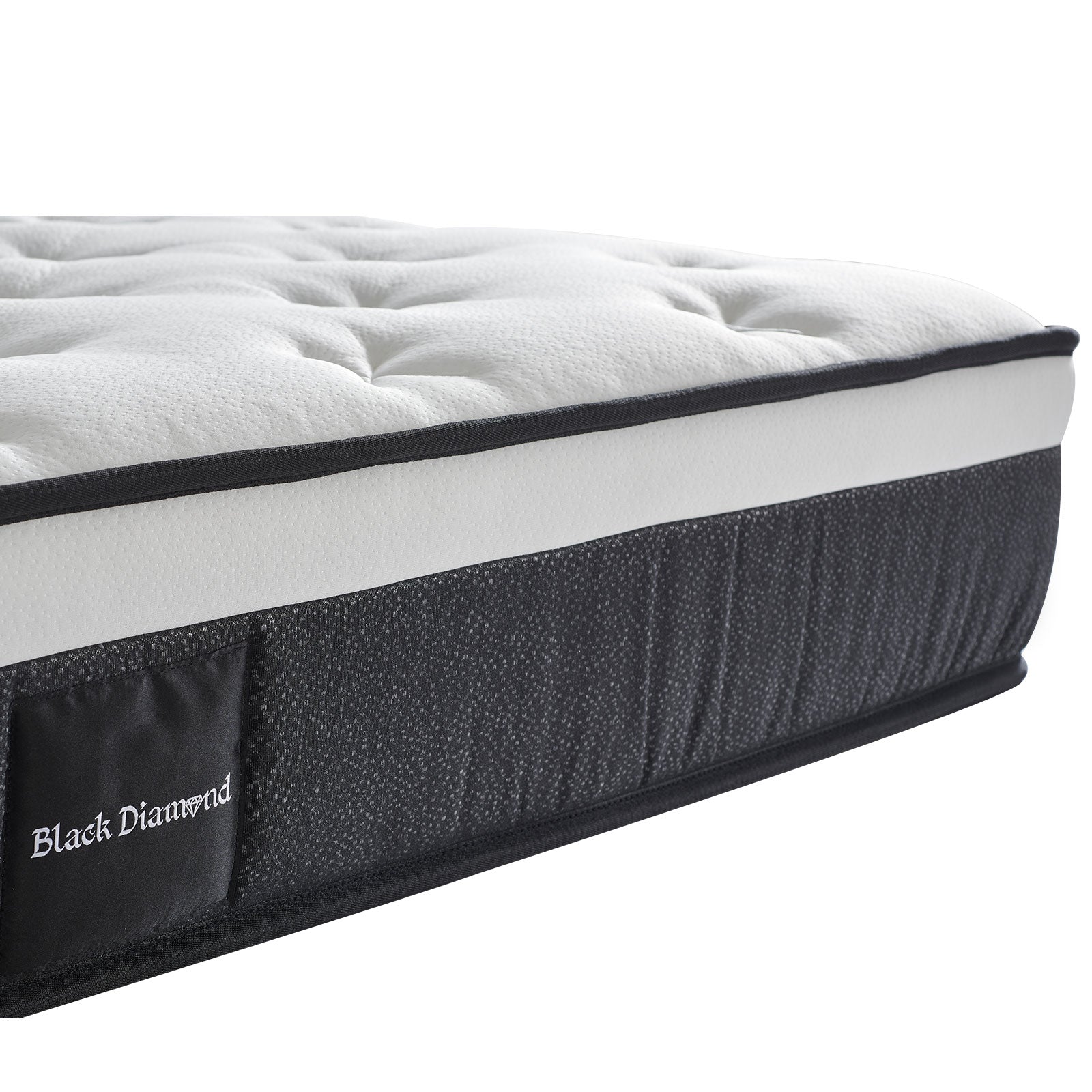 Matelas mémoire de forme et ressorts ensachés 3 zones - Collection Black Diamond