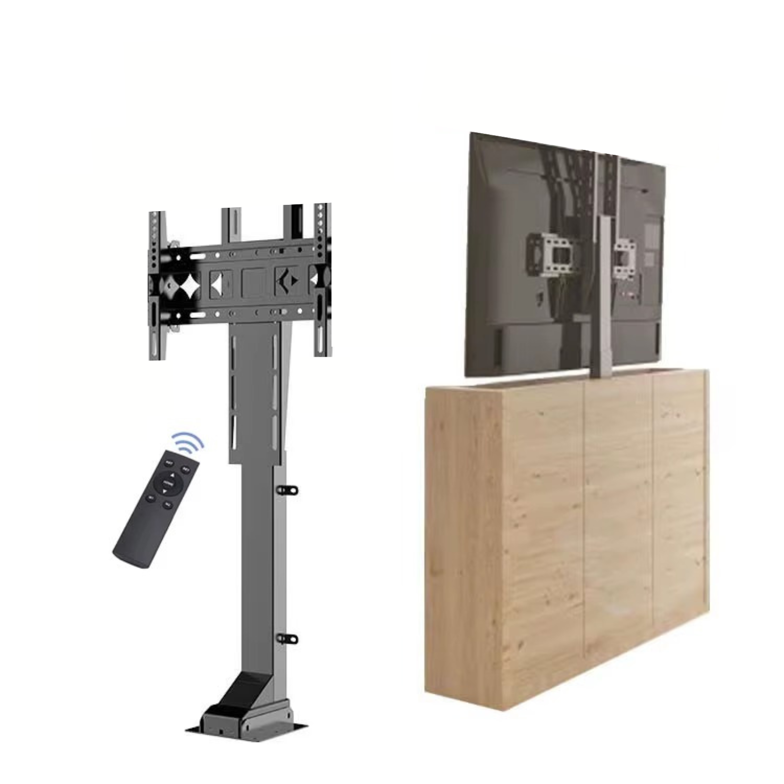 Console TV design : meuble TV encastrable avec télécommande sans fil - Collection Palace