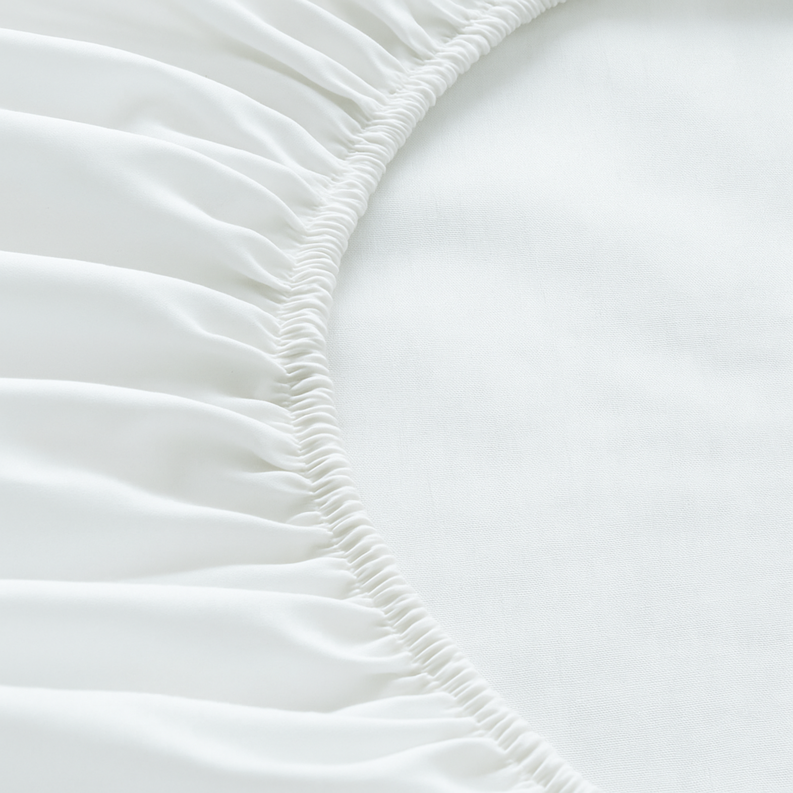 Drap housse en coton confortable et naturel : Blanc