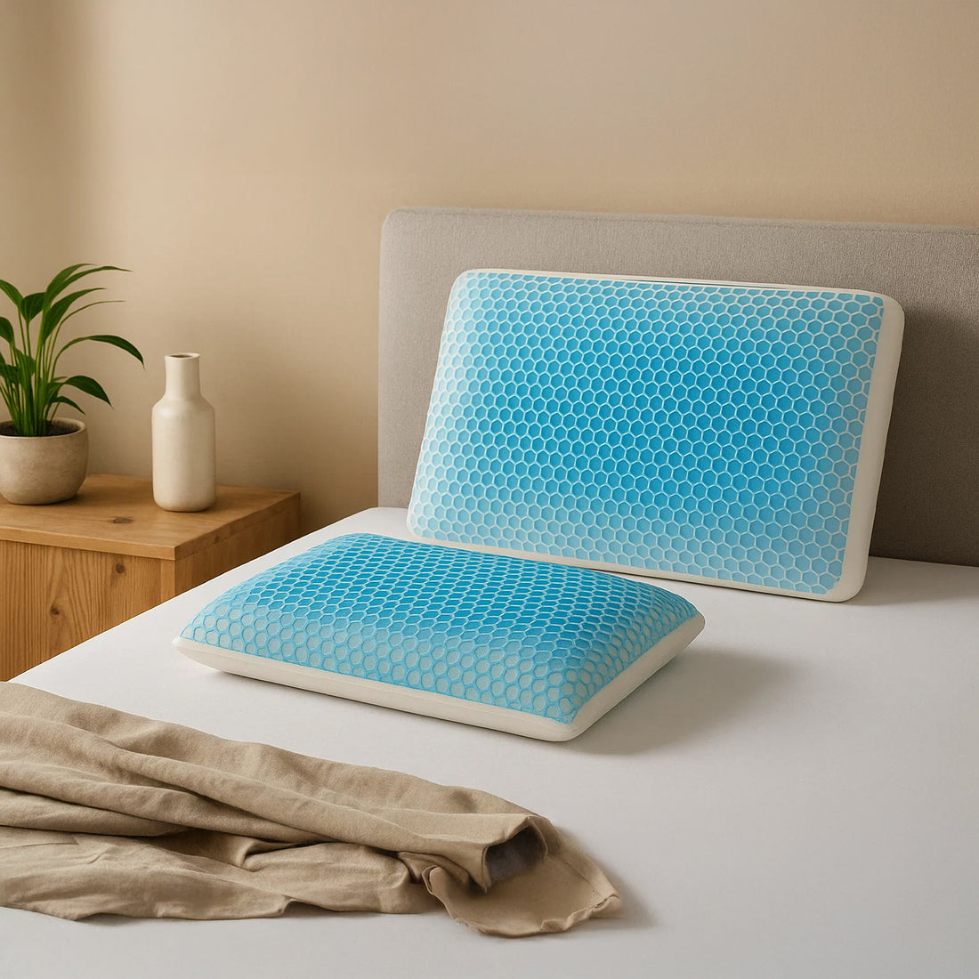 Fantasia Blue Kissen: Mikroperforierter Memory-Schaum - Abnehmbarer Bezug