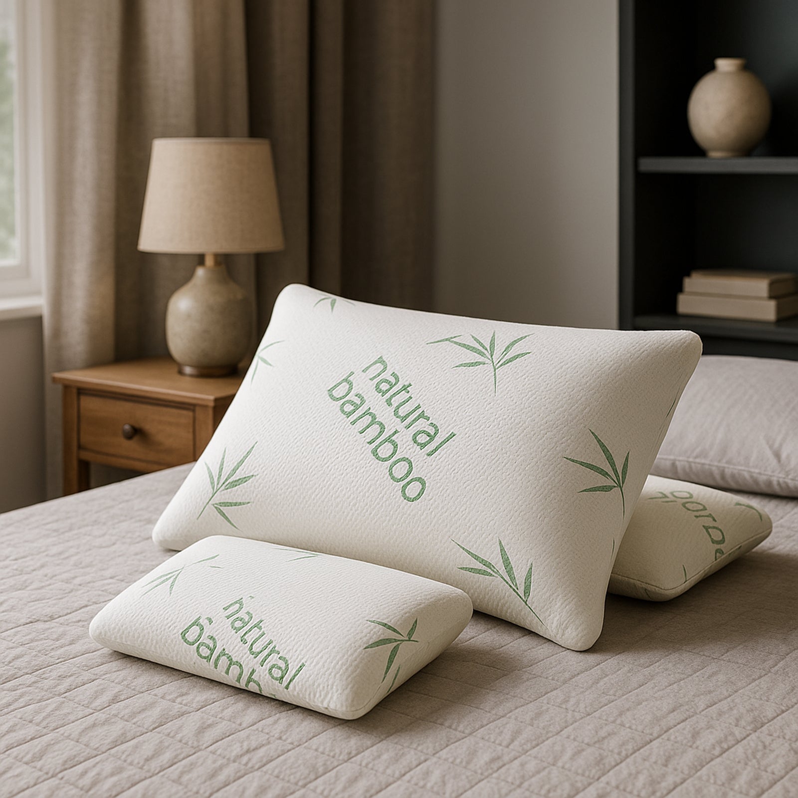 Oreiller mémoire de forme bambou, micro-perforé - Collection Bamboo