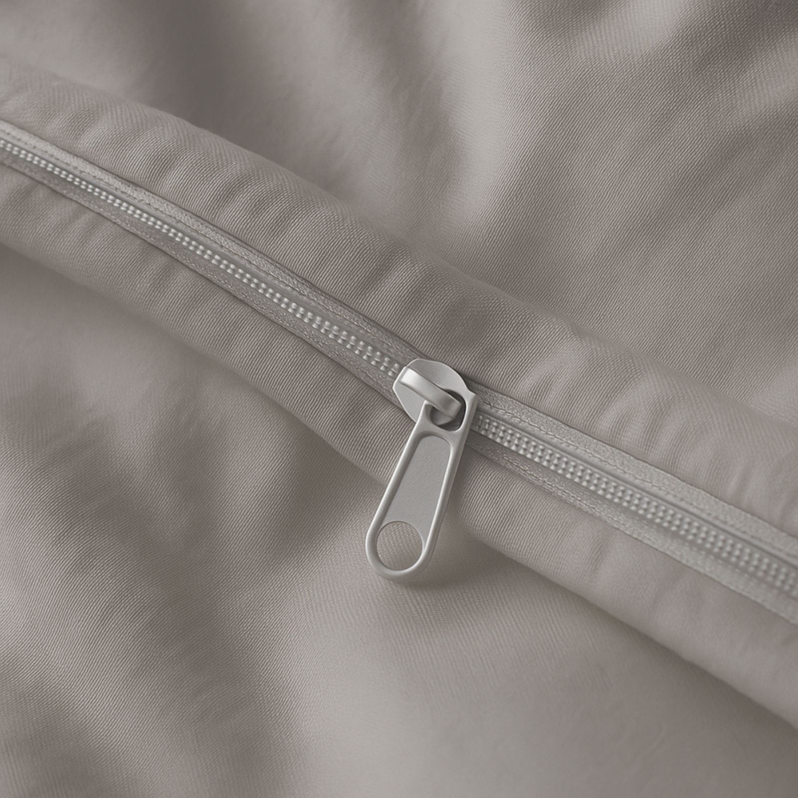 Housse de couette unie, douce et respirante : Gris perle