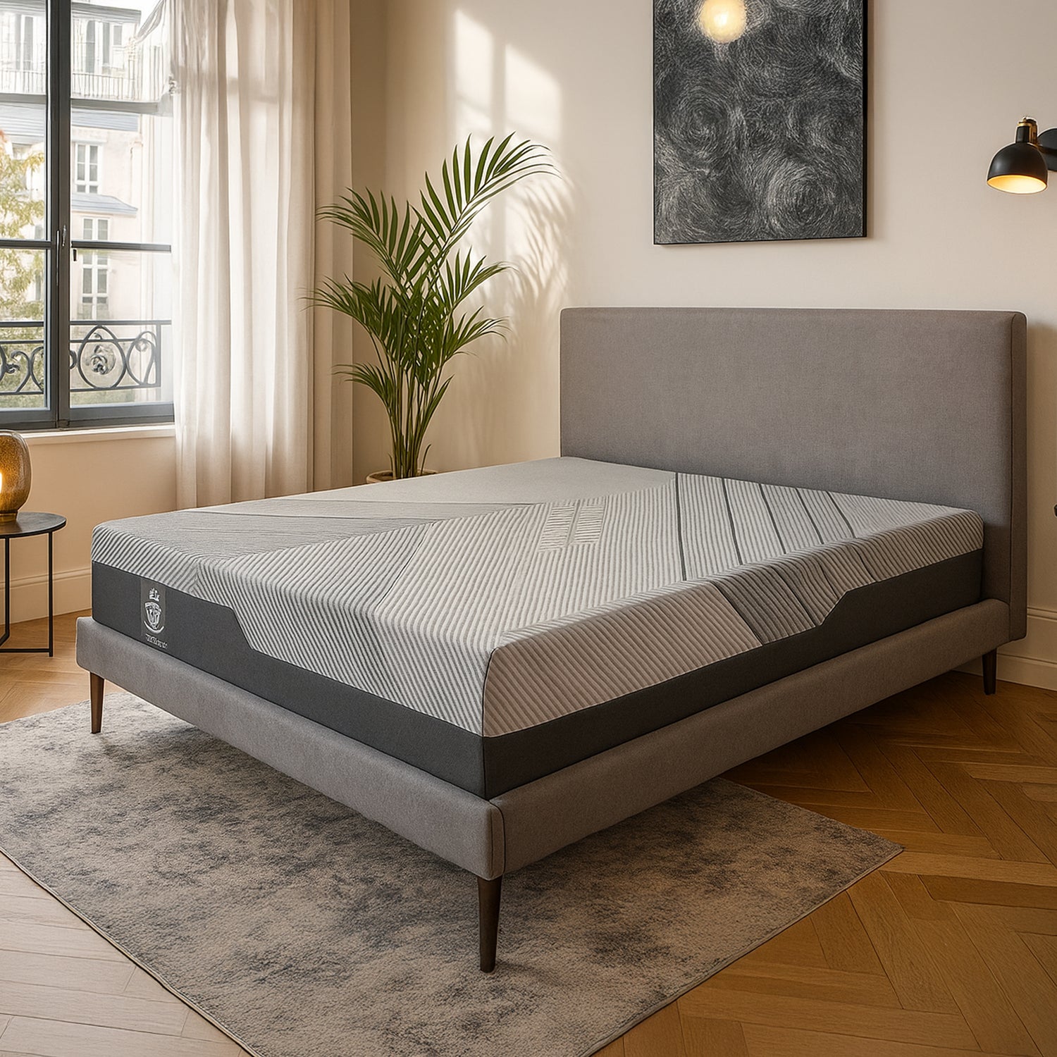 Matelas mémoire de forme, bambou et ressorts ensachés - Collection Respirant