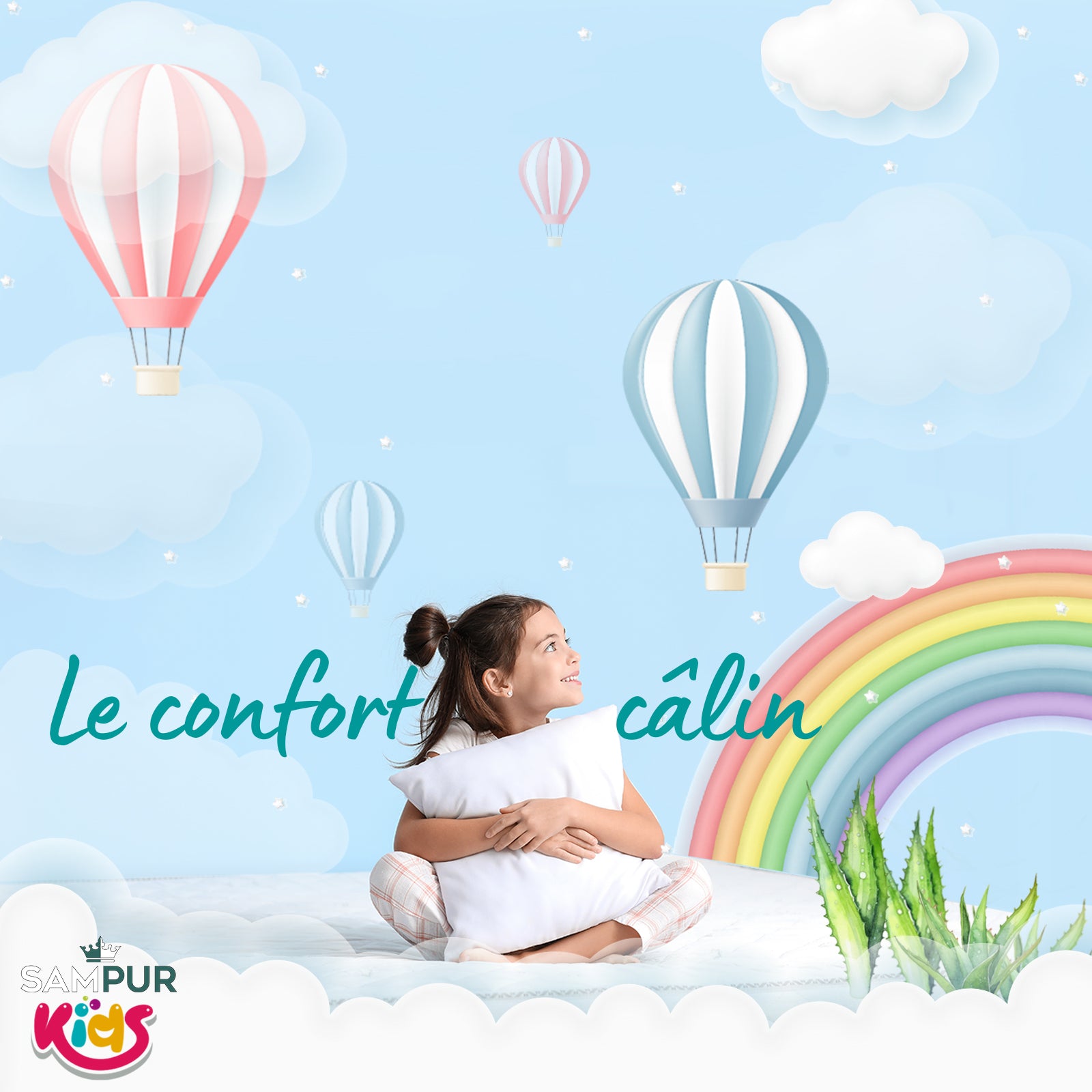Lit coffre enfant Charlie : sommier à lattes et grand coffre