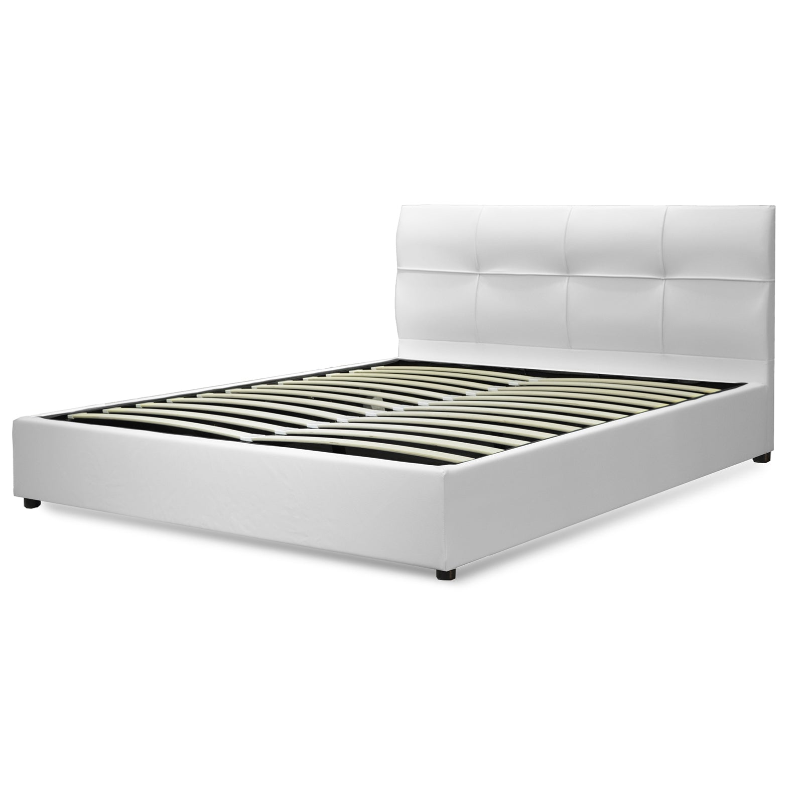 Lit coffre VariLuxe innovant - Tête de lit interchangeable : Simili cuir et grand coffre