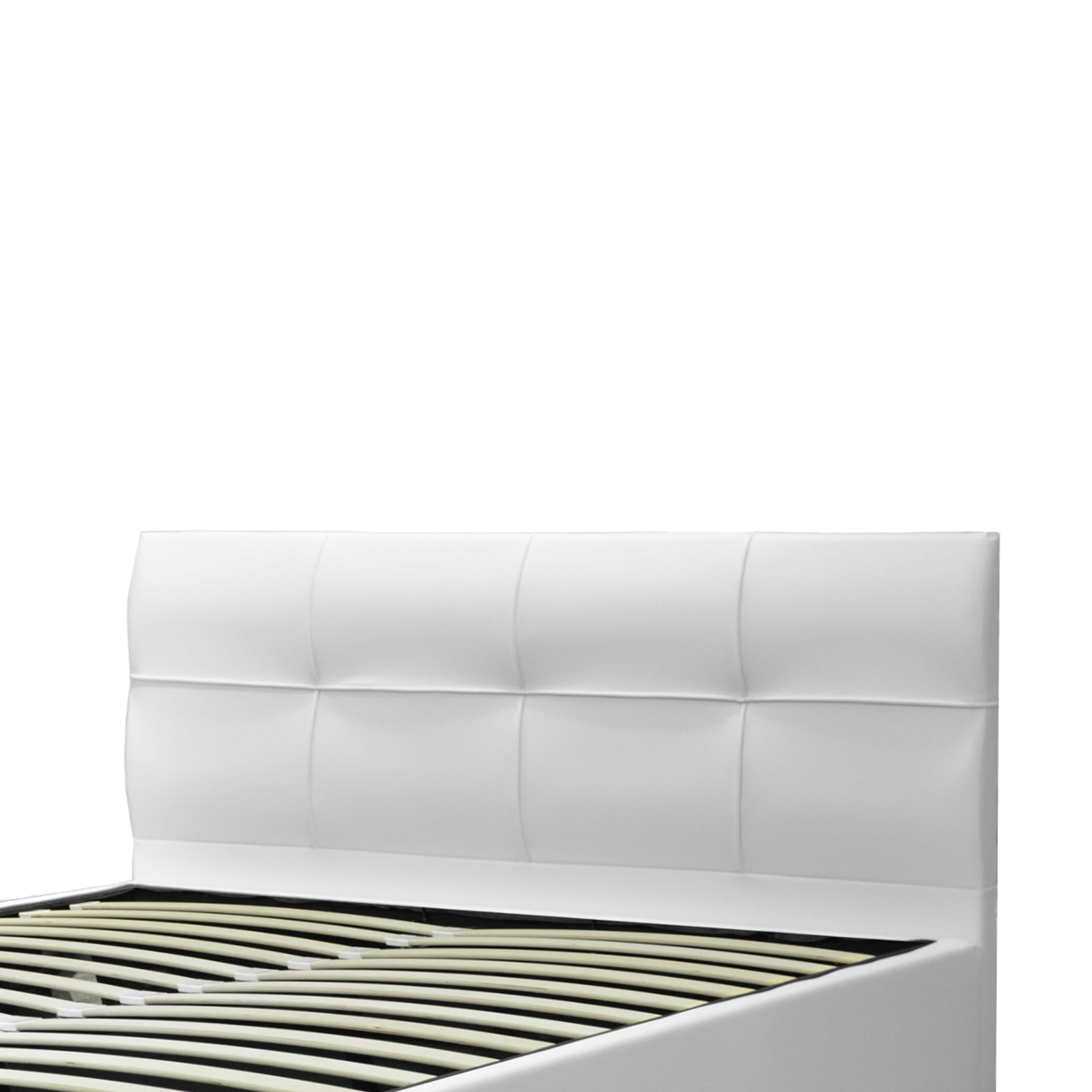 Lit coffre VariLuxe innovant - Tête de lit interchangeable : Simili cuir et grand coffre