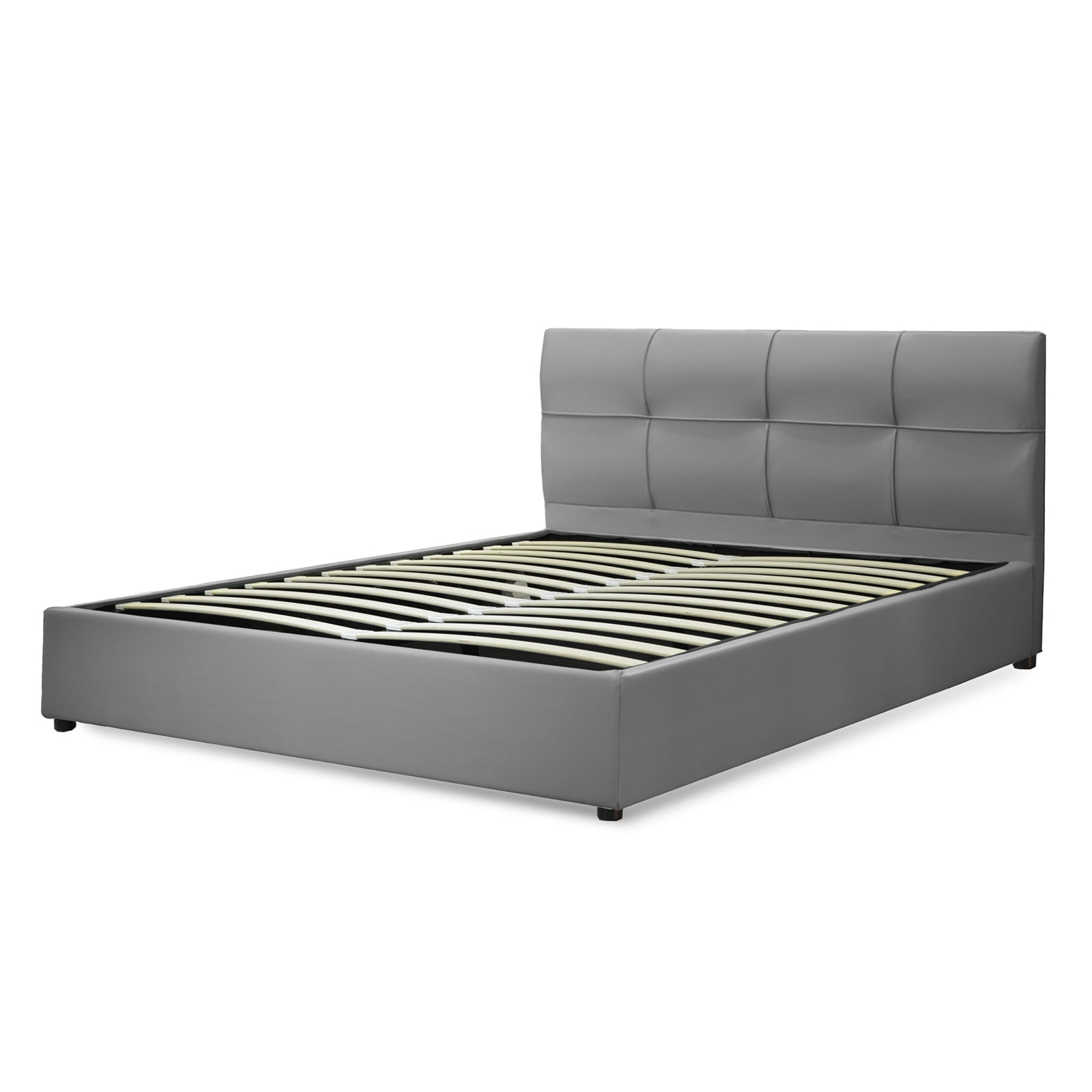 Lit coffre VariLuxe innovant - Tête de lit interchangeable : Simili cuir et grand coffre