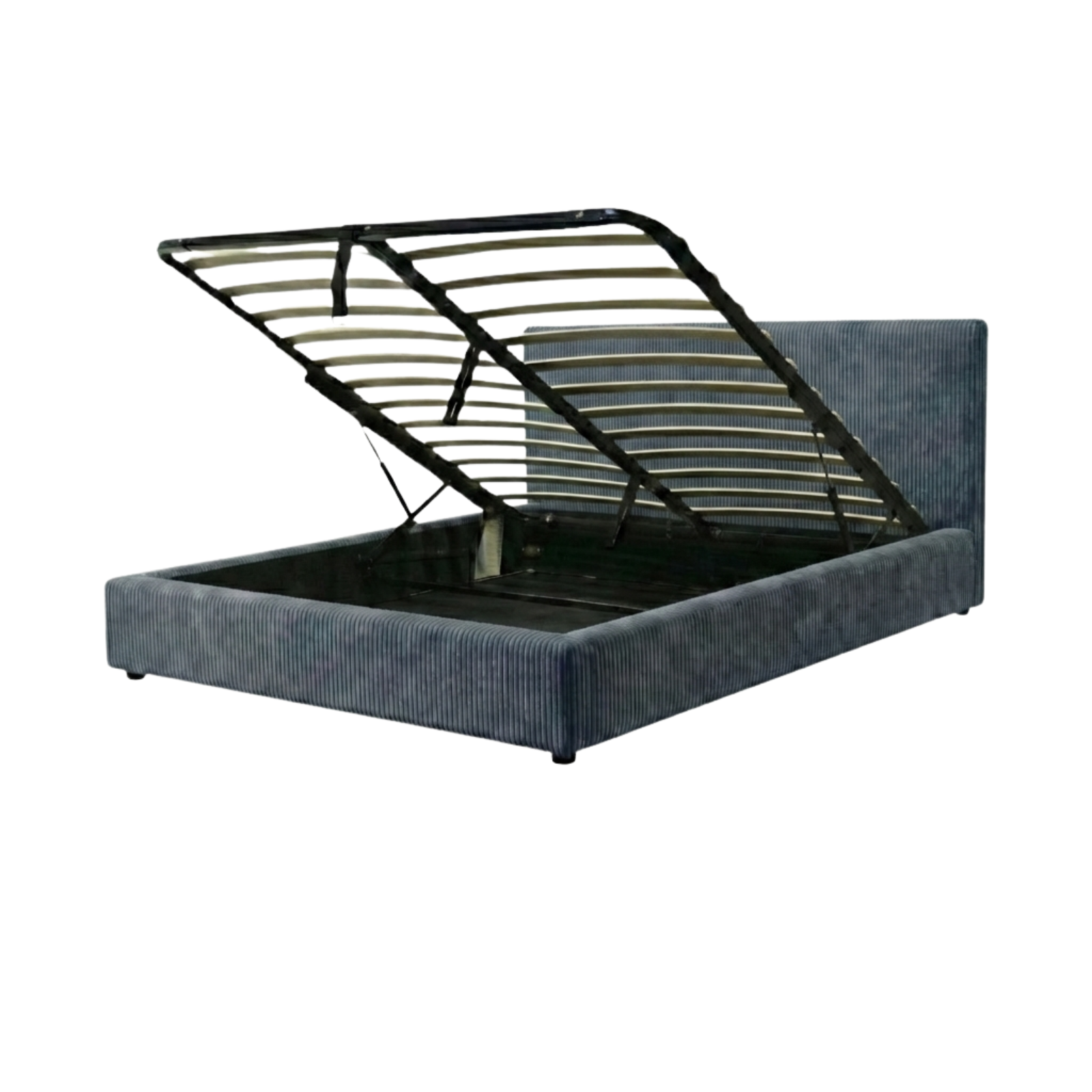 Corduroy storage bed, headboard, large storage space - Versailles Collection