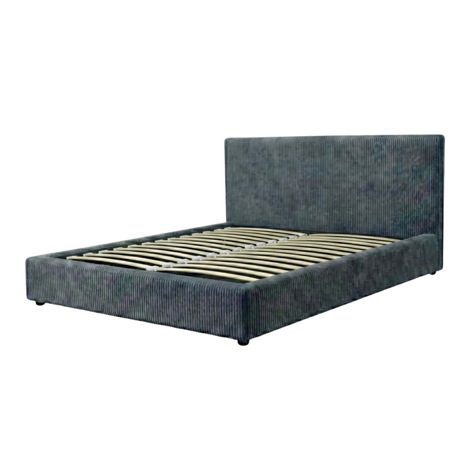 Lit coffre velours côtelé, tête de lit, grand espace de stockage - Collection Versailles