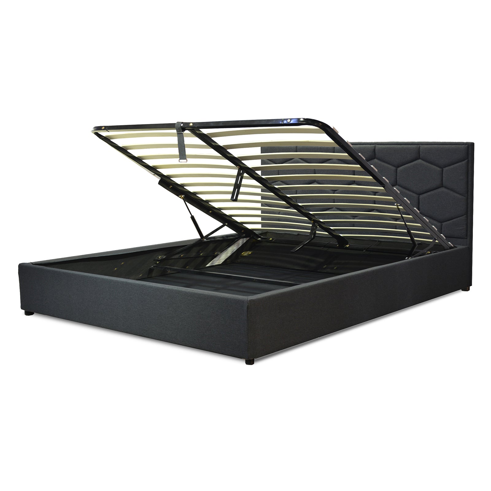 Innovatives VariLuxe-Bett mit Stauraum - Austauschbares Kopfteil: Kunstleder und großer Stauraum