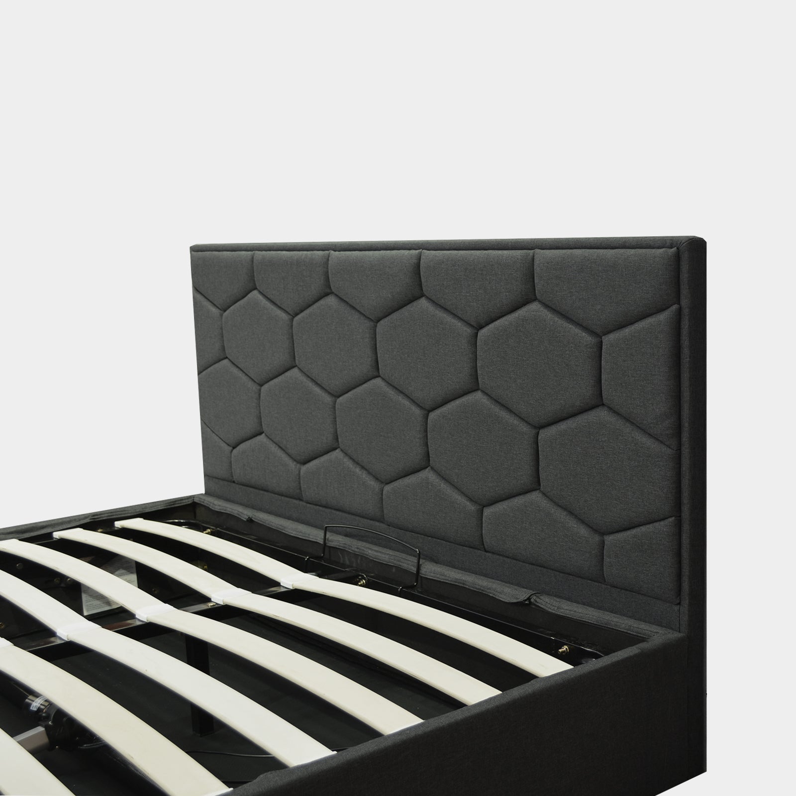 Innovatives VariLuxe-Bett mit Stauraum - Austauschbares Kopfteil: Kunstleder und großer Stauraum