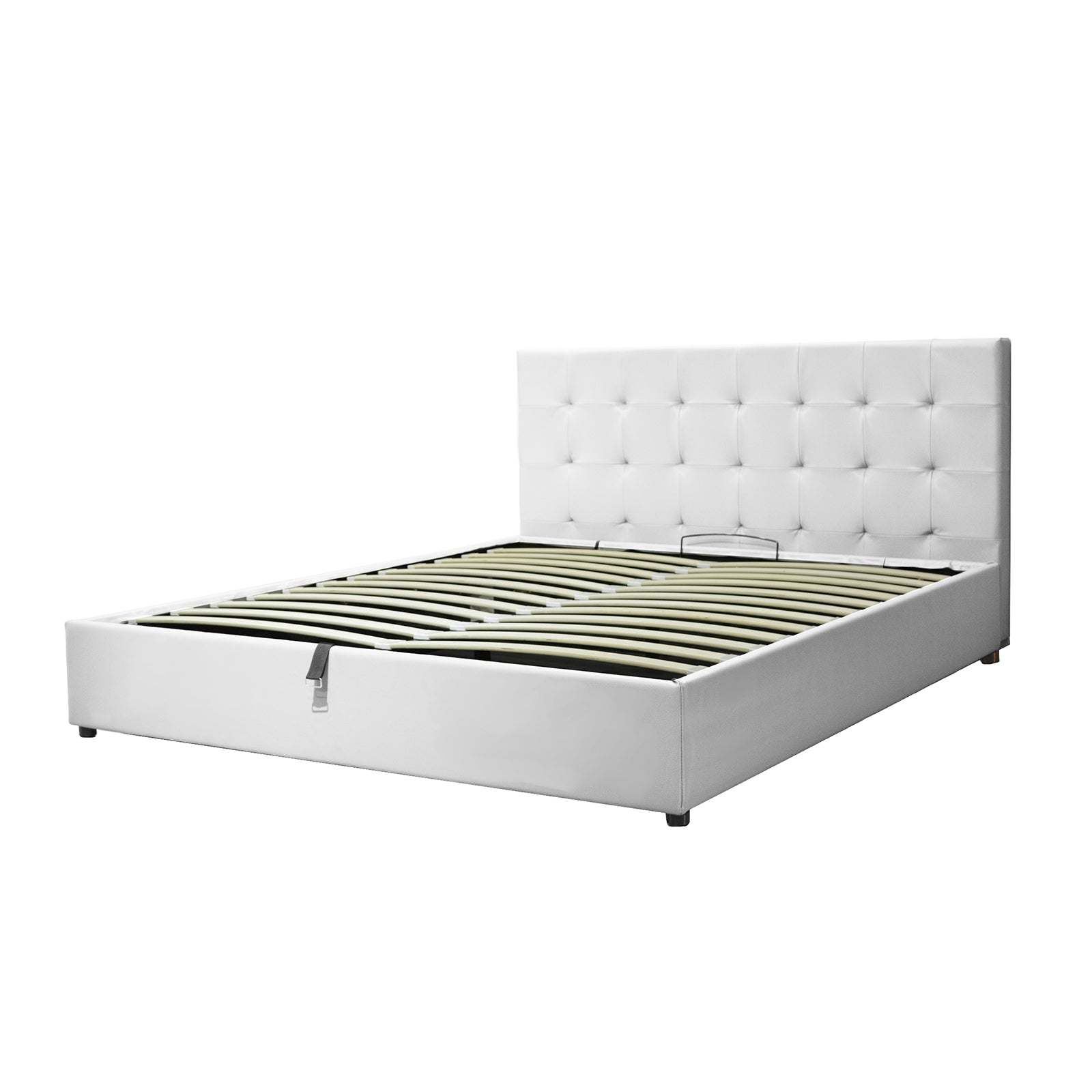 Lit coffre VariLuxe innovant - Tête de lit interchangeable : Simili cuir et grand coffre