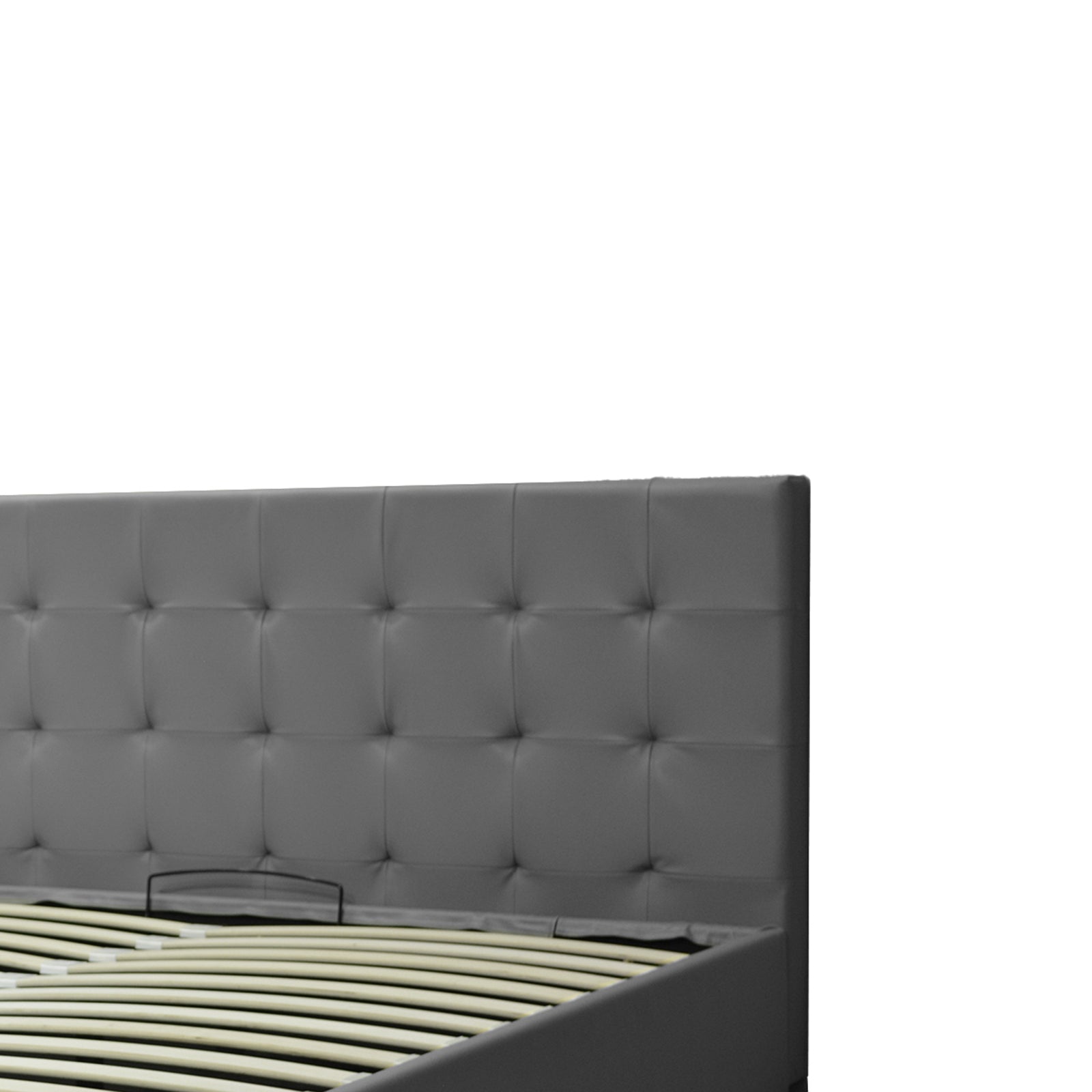 Lit coffre VariLuxe innovant - Tête de lit interchangeable : Simili cuir et grand coffre