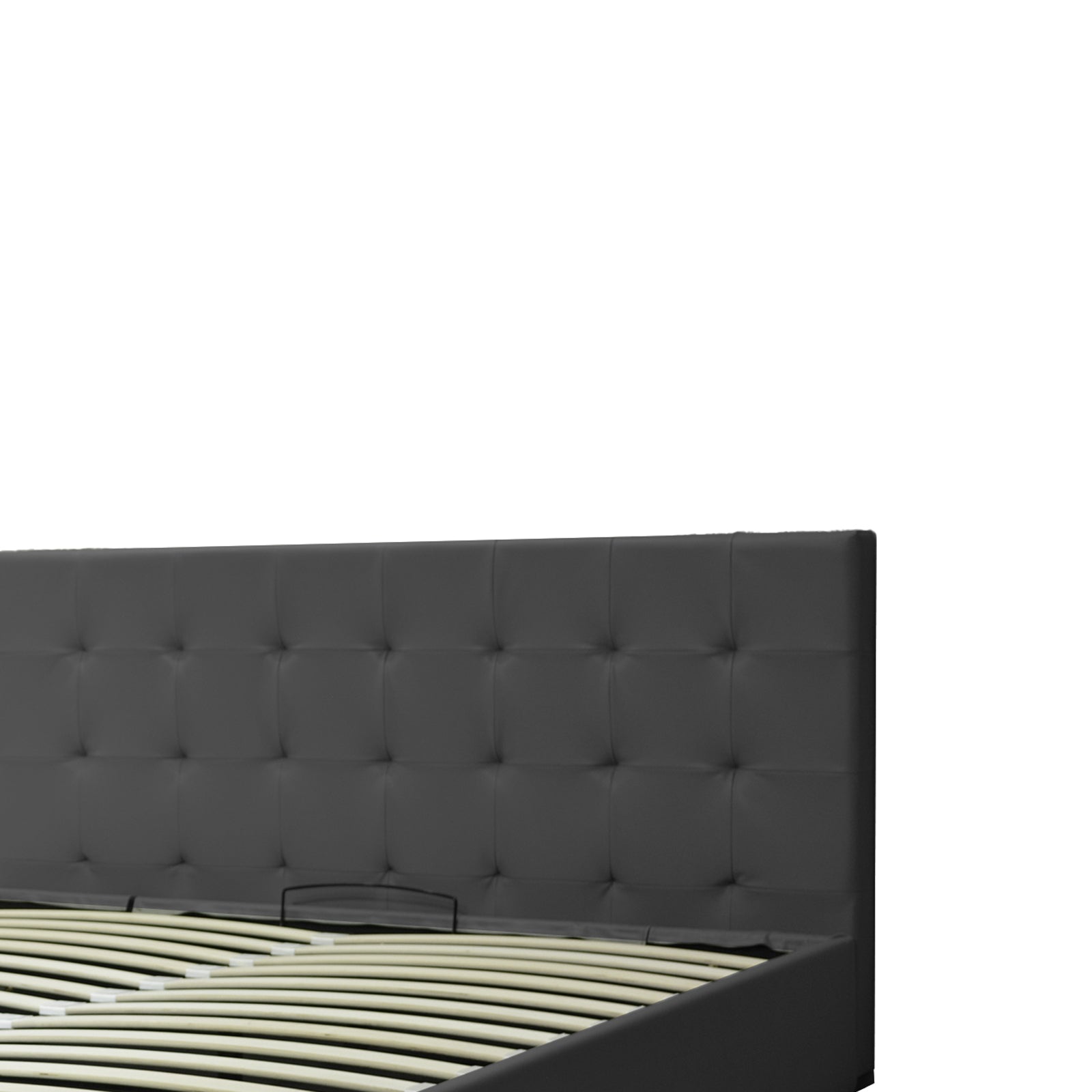 Lit coffre VariLuxe innovant - Tête de lit interchangeable : Simili cuir et grand coffre
