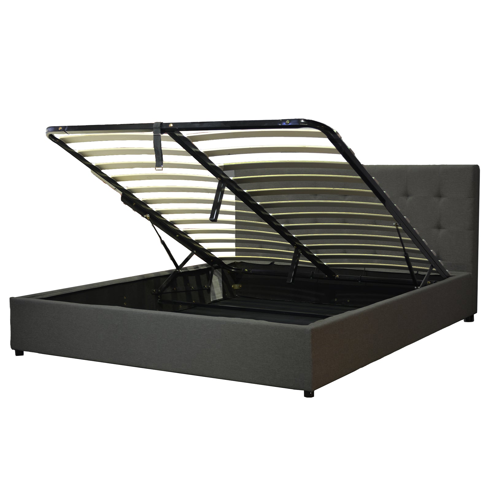 Innovatives VariLuxe-Bett mit Stauraum - Austauschbares Kopfteil: Kunstleder und großer Stauraum