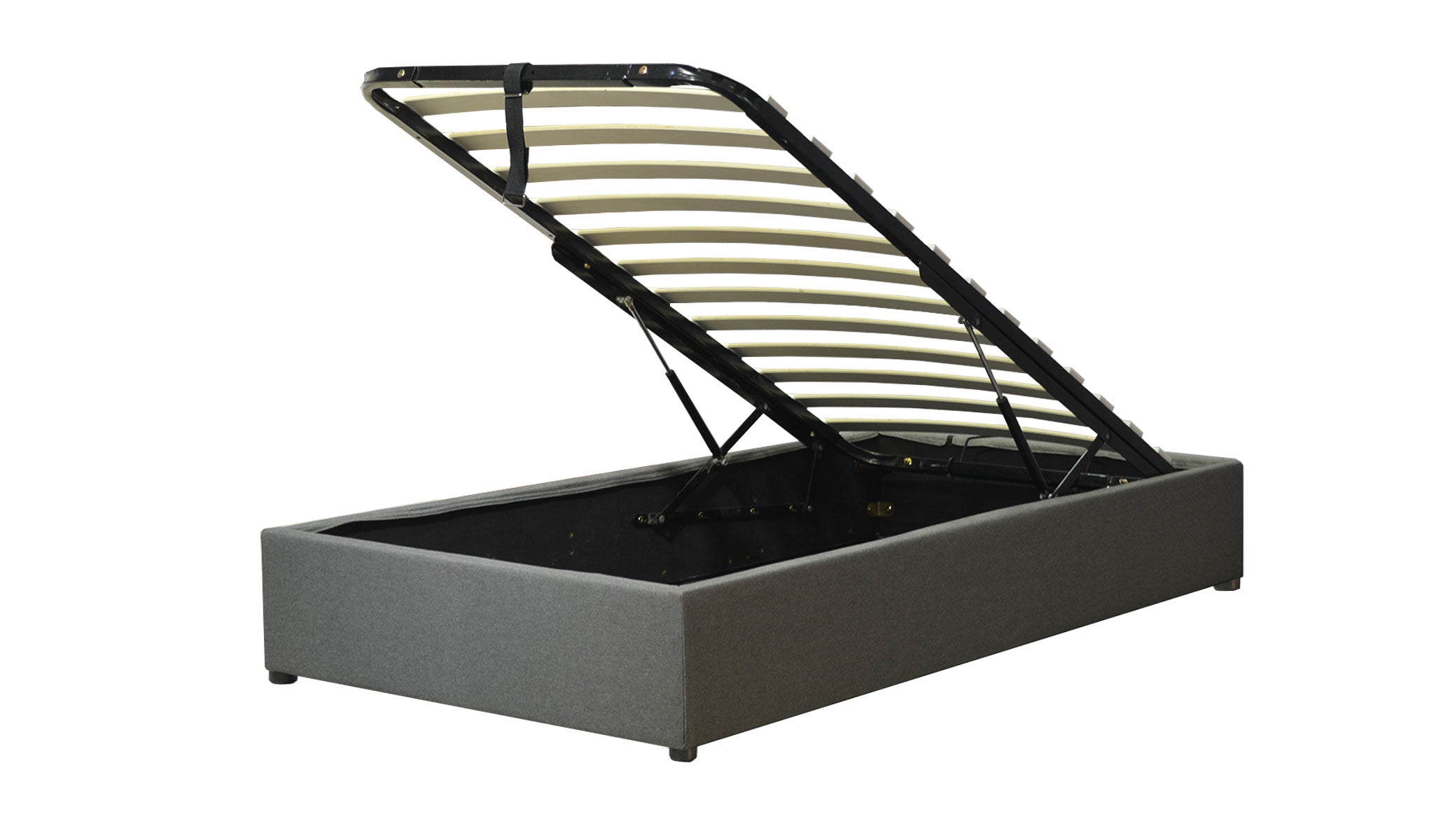 Fabric storage bed, flexible slats, large storage space - Vegas Collection