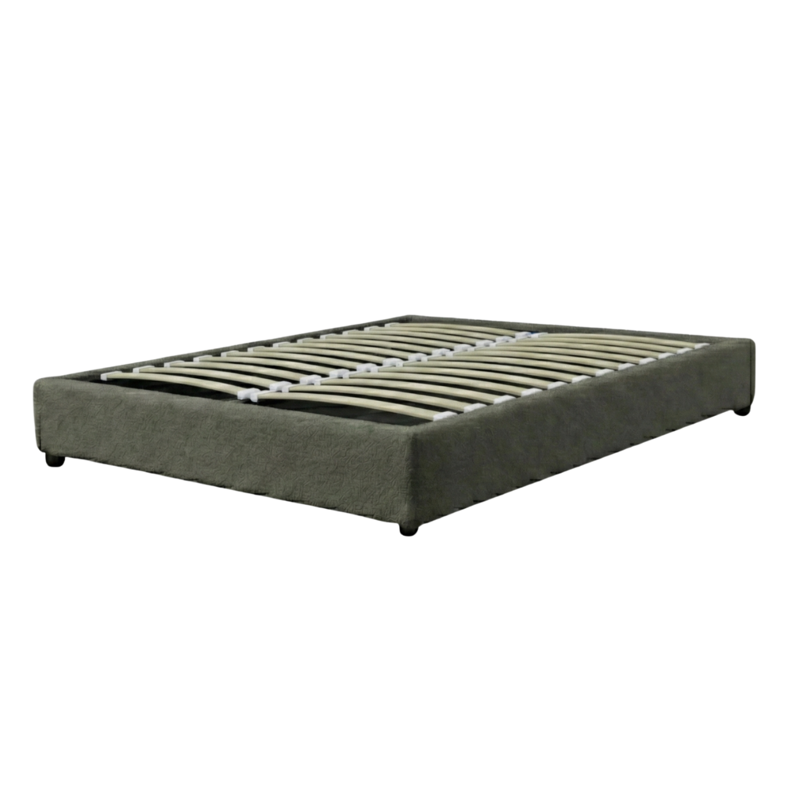 Lit coffre bouclette, lattes flexibles, grand espace de stockage - Collection Vegas