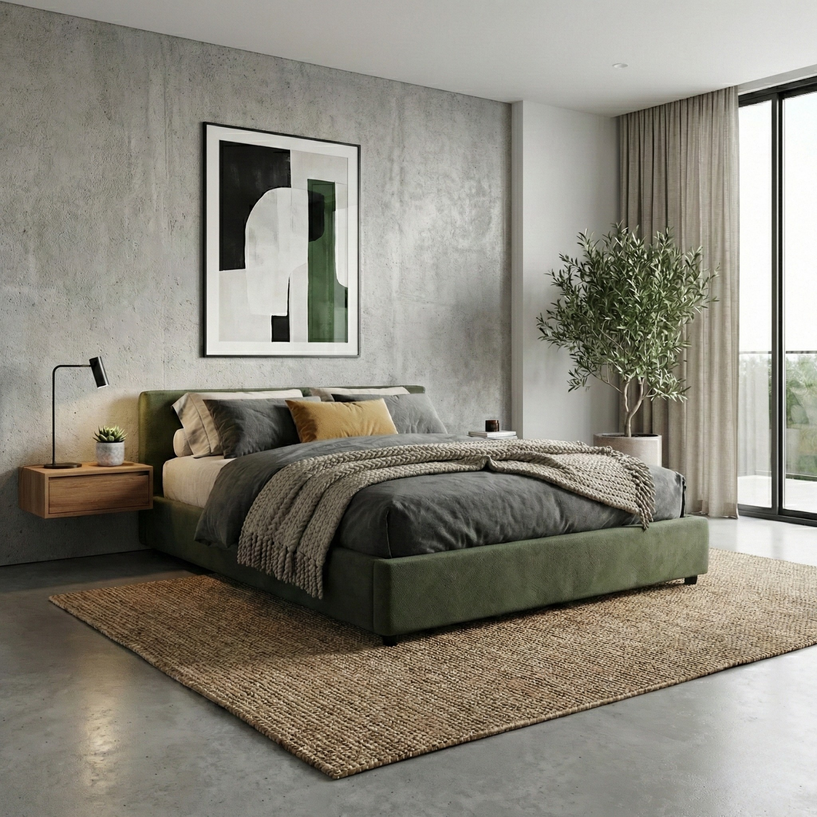 Loop pile storage bed, flexible slats, large storage space - Vegas Collection