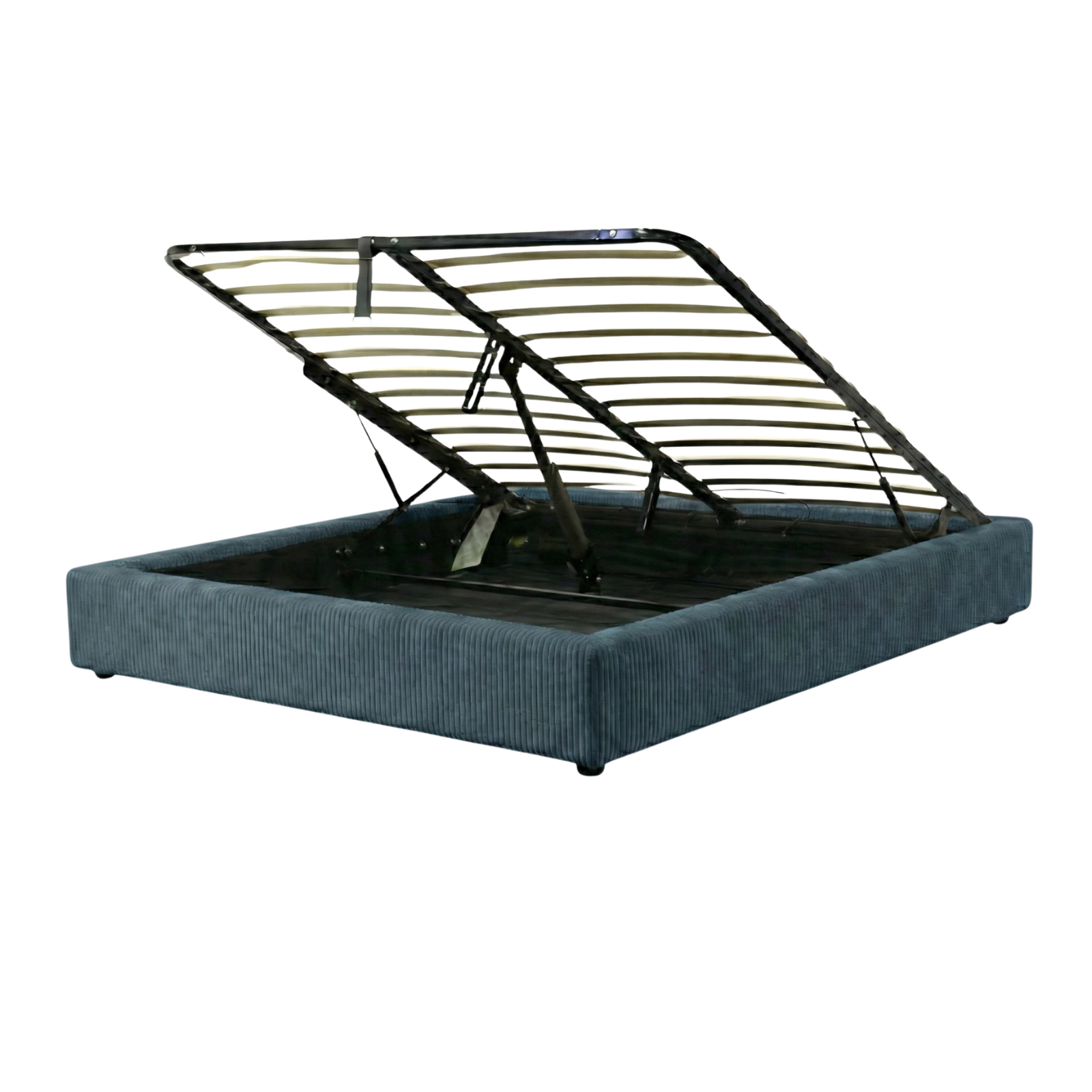 Electric storage bed in corduroy, remote control, flexible base - Futura Collection