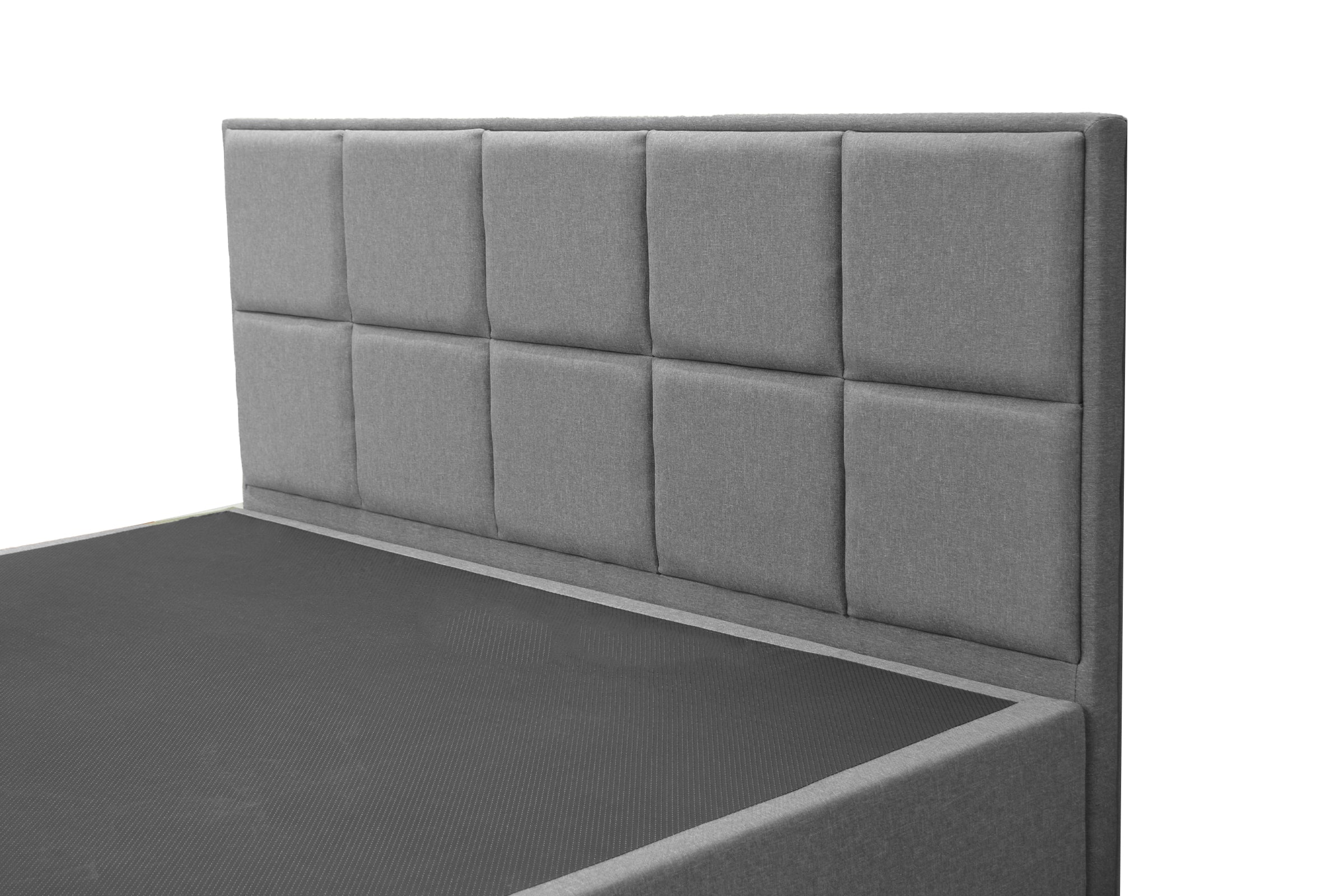 Innovatives VariLuxe-Bett - Austauschbares Kopfteil: Stoff- und Holzlattenrost