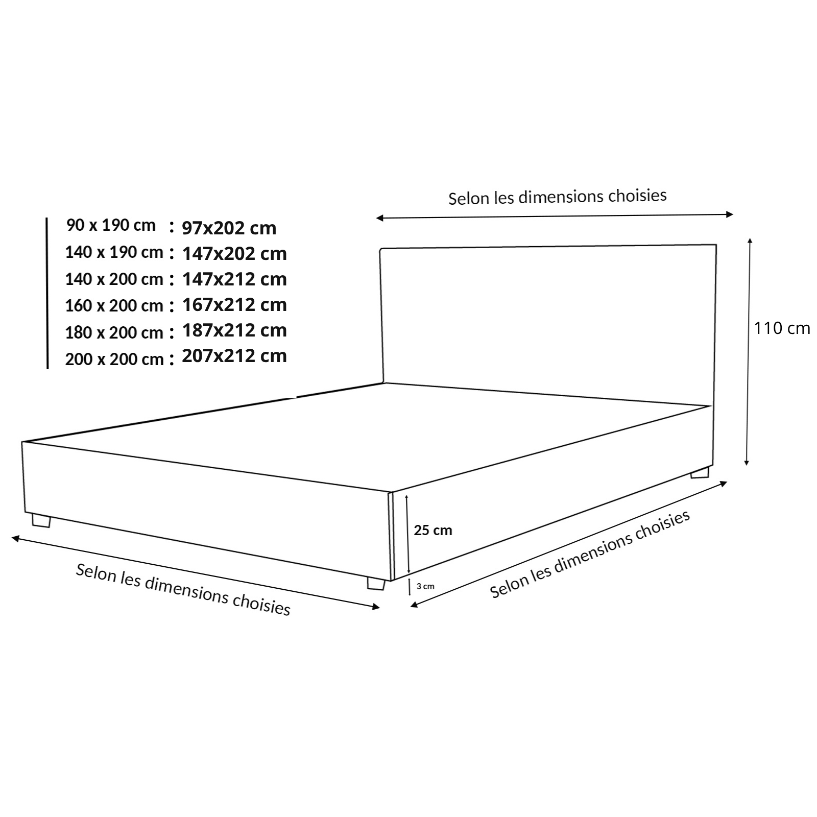 Faux leather storage bed with headboard and ample storage space - Versailles Collection