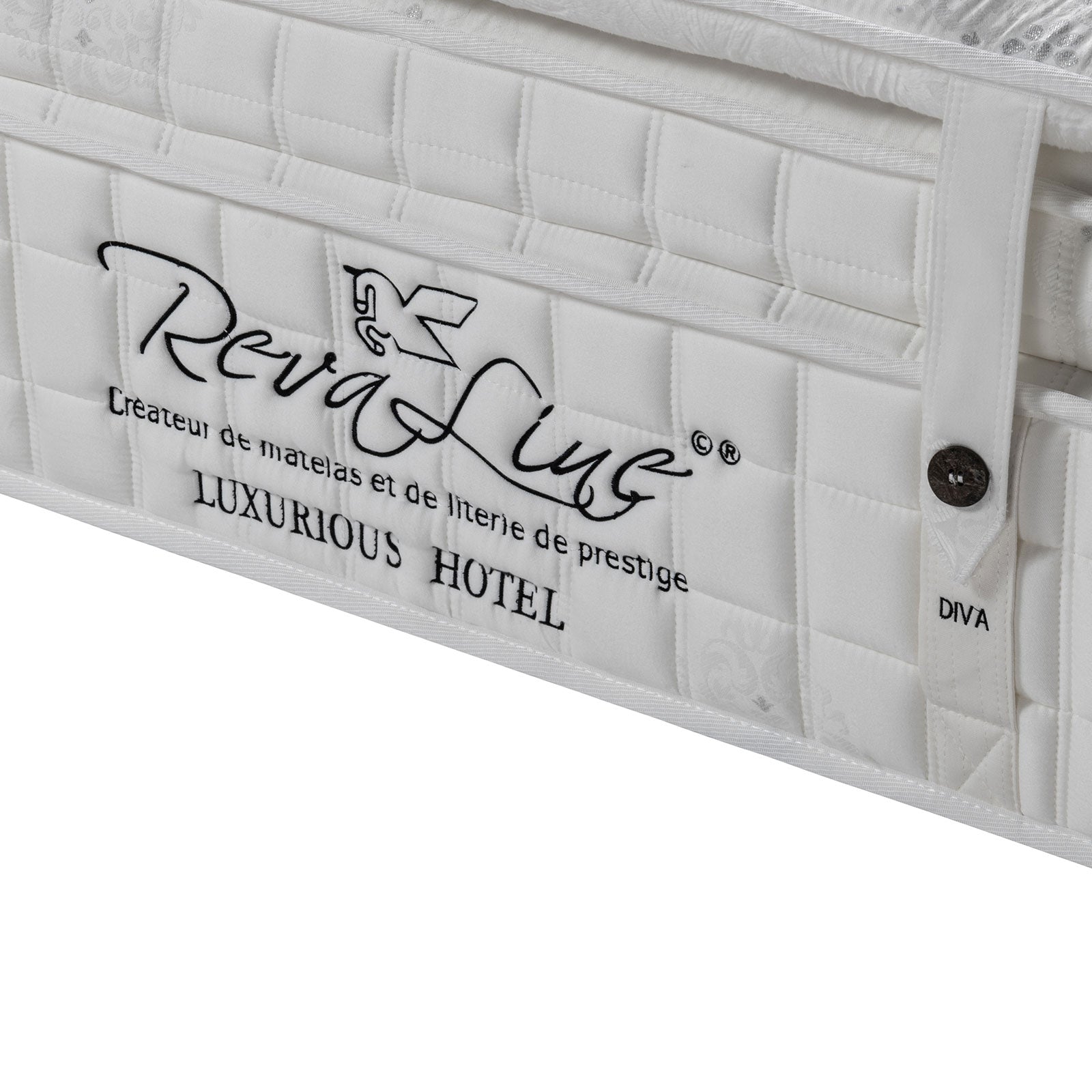 Matelas haut de gamme, 38 cm, réversible été/hiver - Collection Diva Luxury Hotel