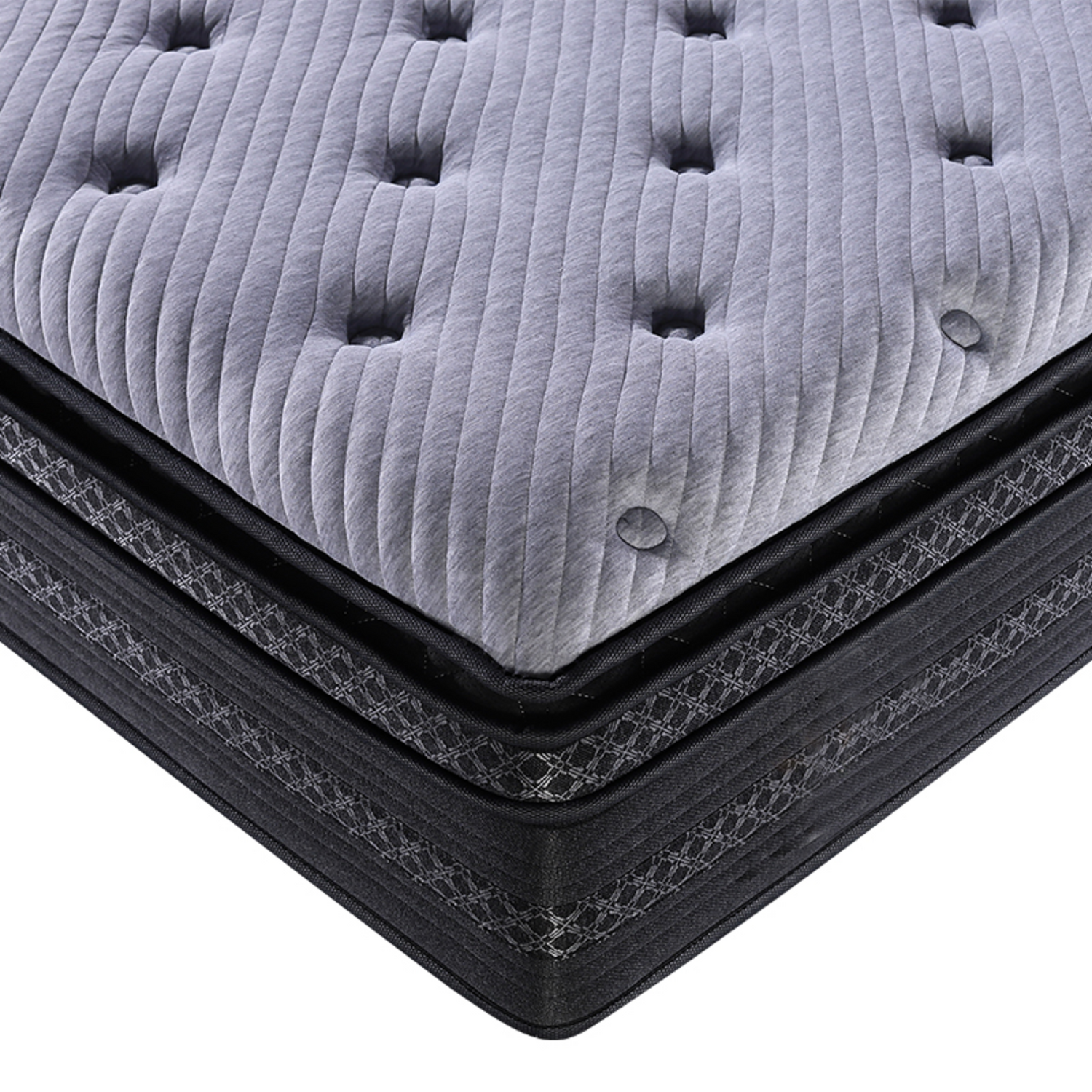 Matelas ressorts ensachés avec double surmatelas mémoire de forme - Collection Nuage
