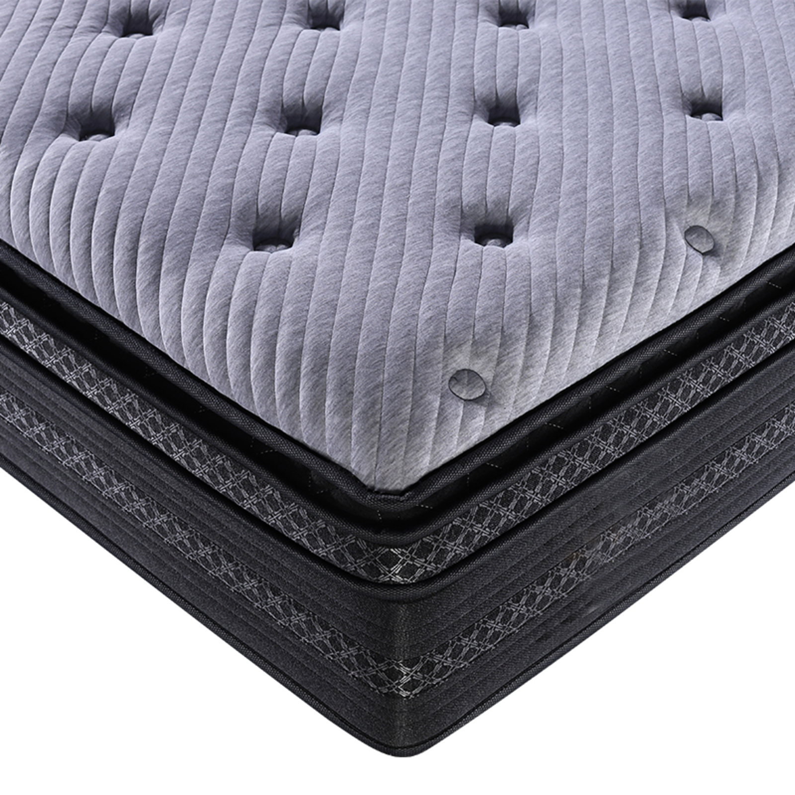 Matelas ressorts ensachés avec double surmatelas mémoire de forme - Collection Nuage