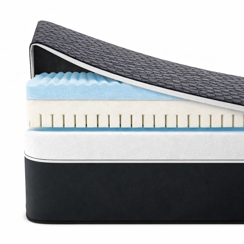 Matelas mémoire de forme 23 cm, pour lit de relaxation électrique effet antidouleur - Collection Ergonomique