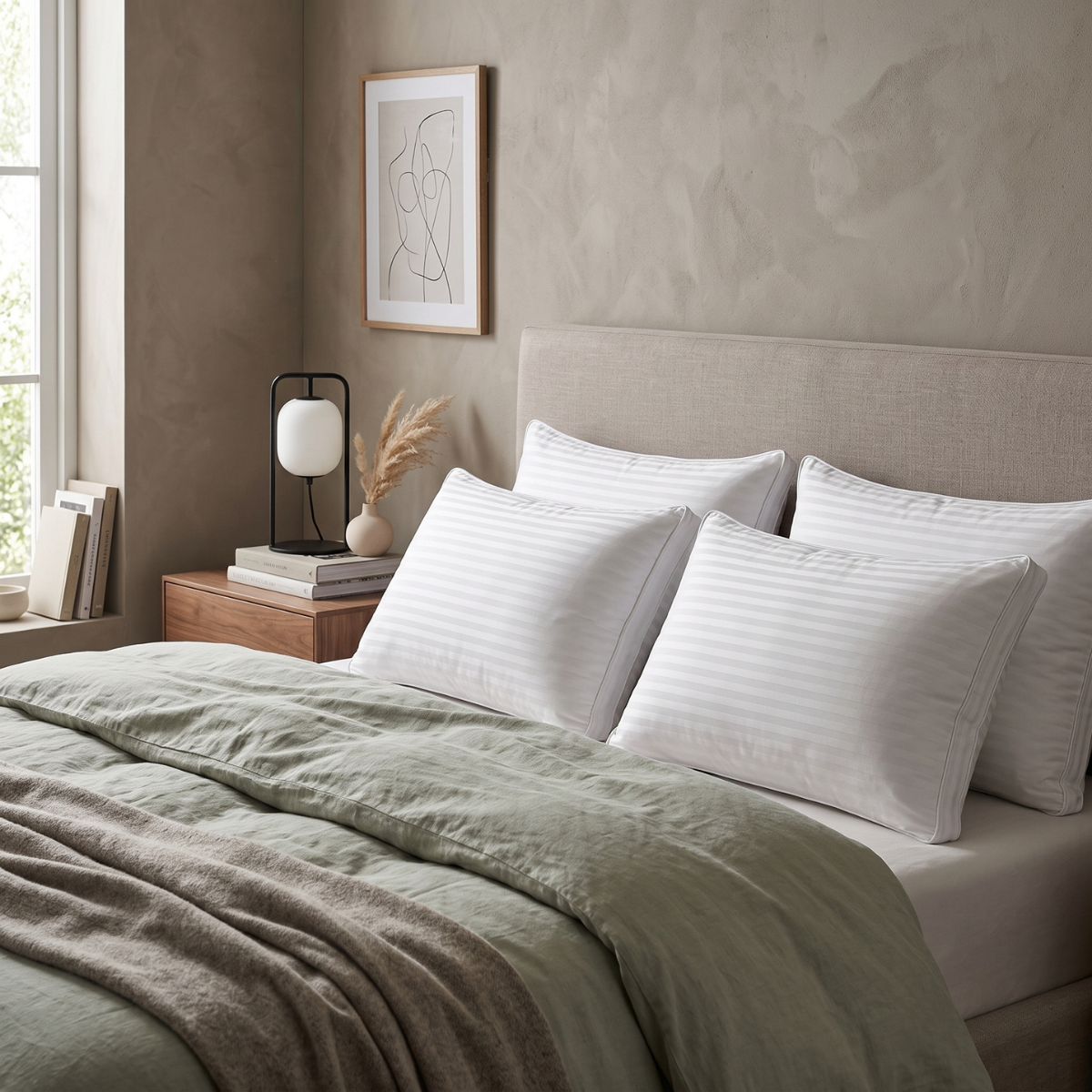 Oreiller Plat Hôtel en Microfibre Déhoussable - Collection Plat