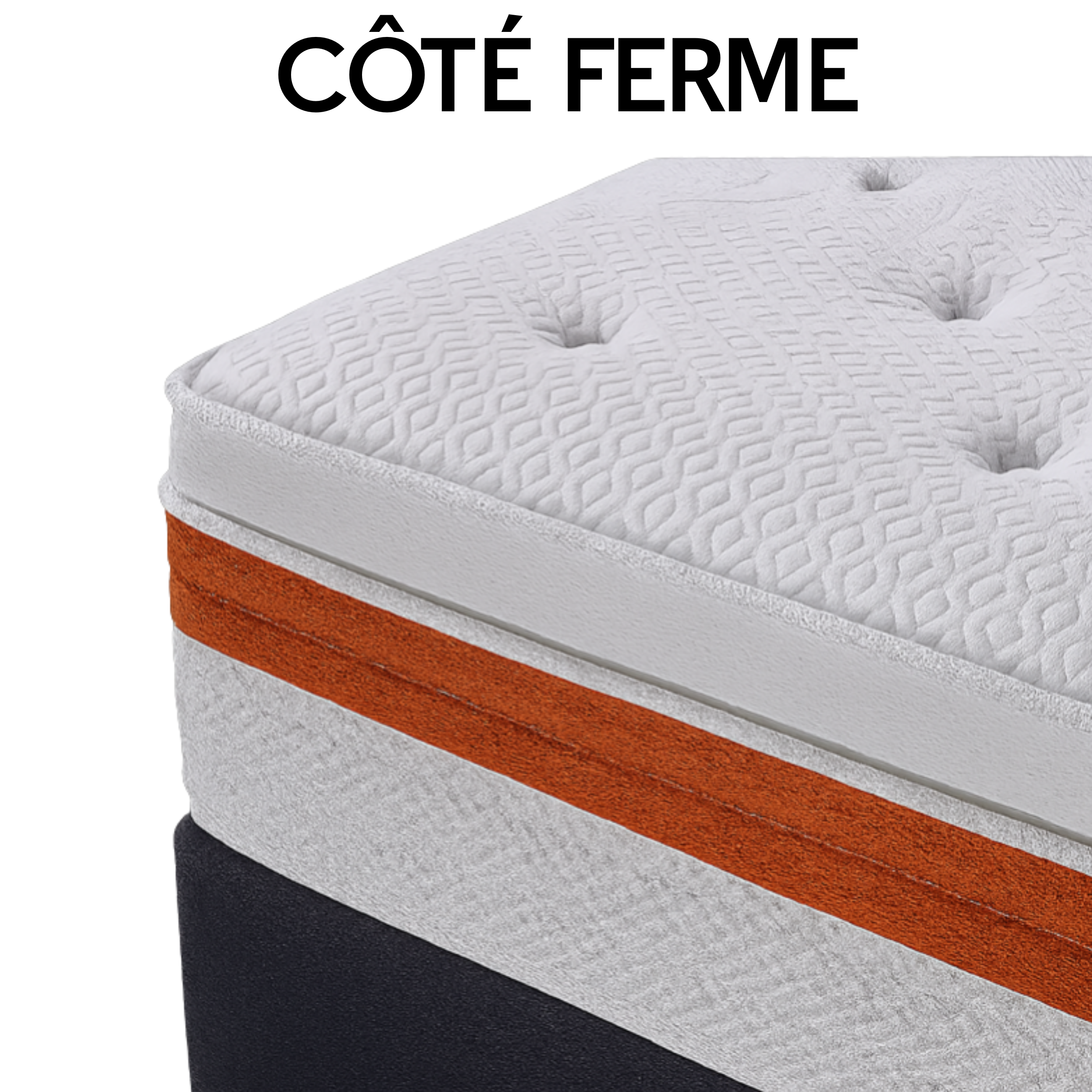 Matelas 2 conforts : Un côté ferme, un côté souple avec mémoire de forme