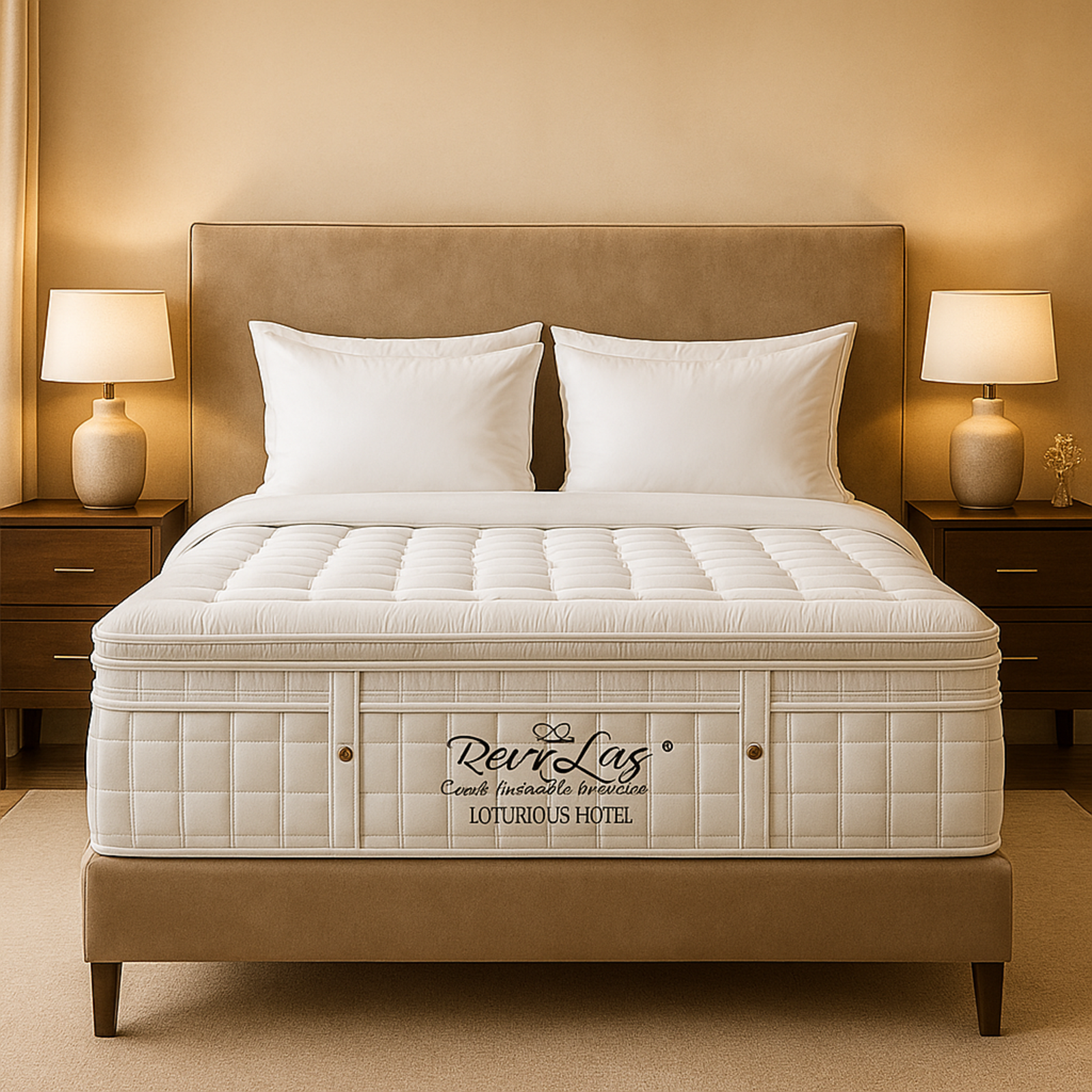 Matelas haut de gamme, 38 cm, réversible été/hiver - Collection Diva Luxury Hotel