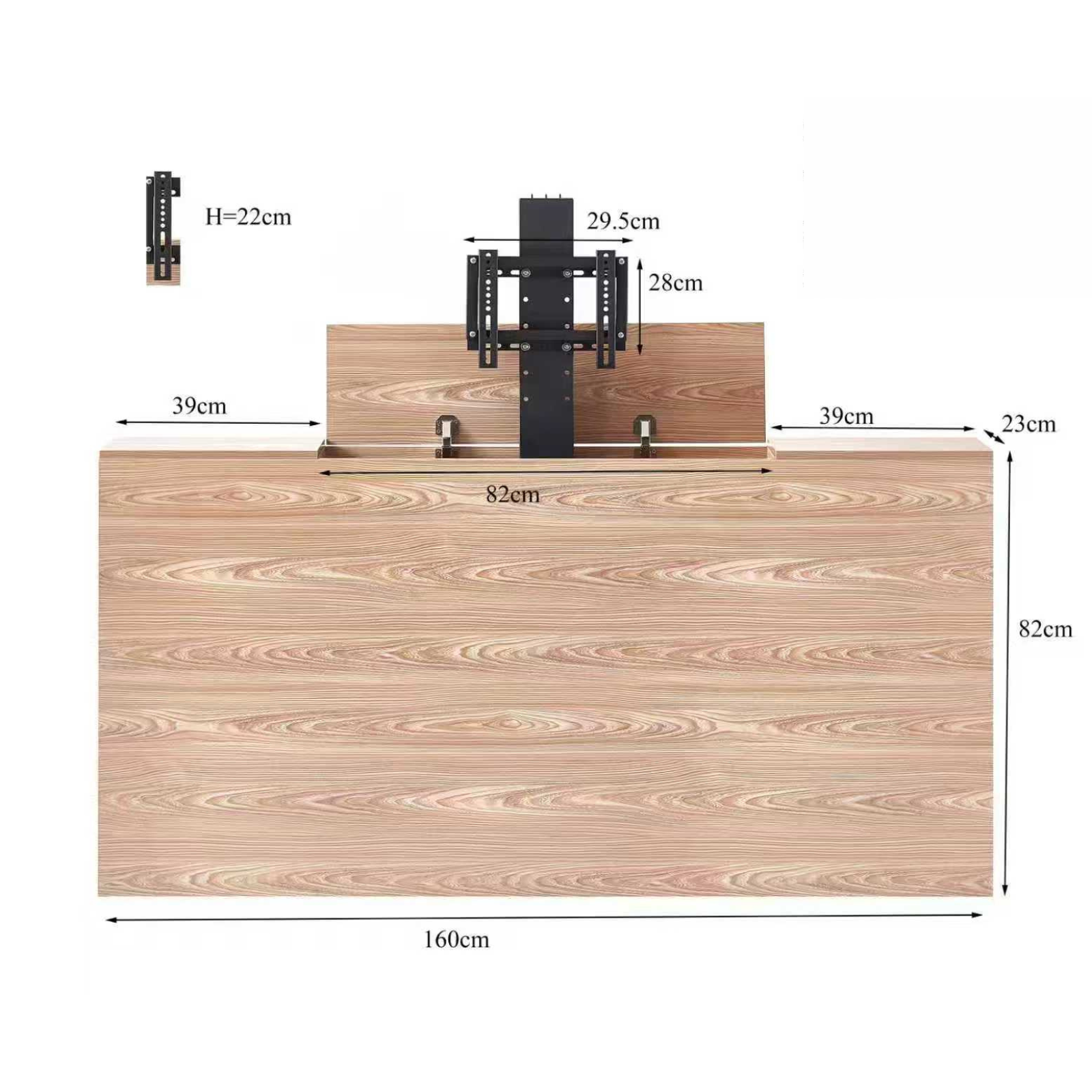 Console TV design : meuble TV motorisé avec télécommande sans fil - Collection Palace