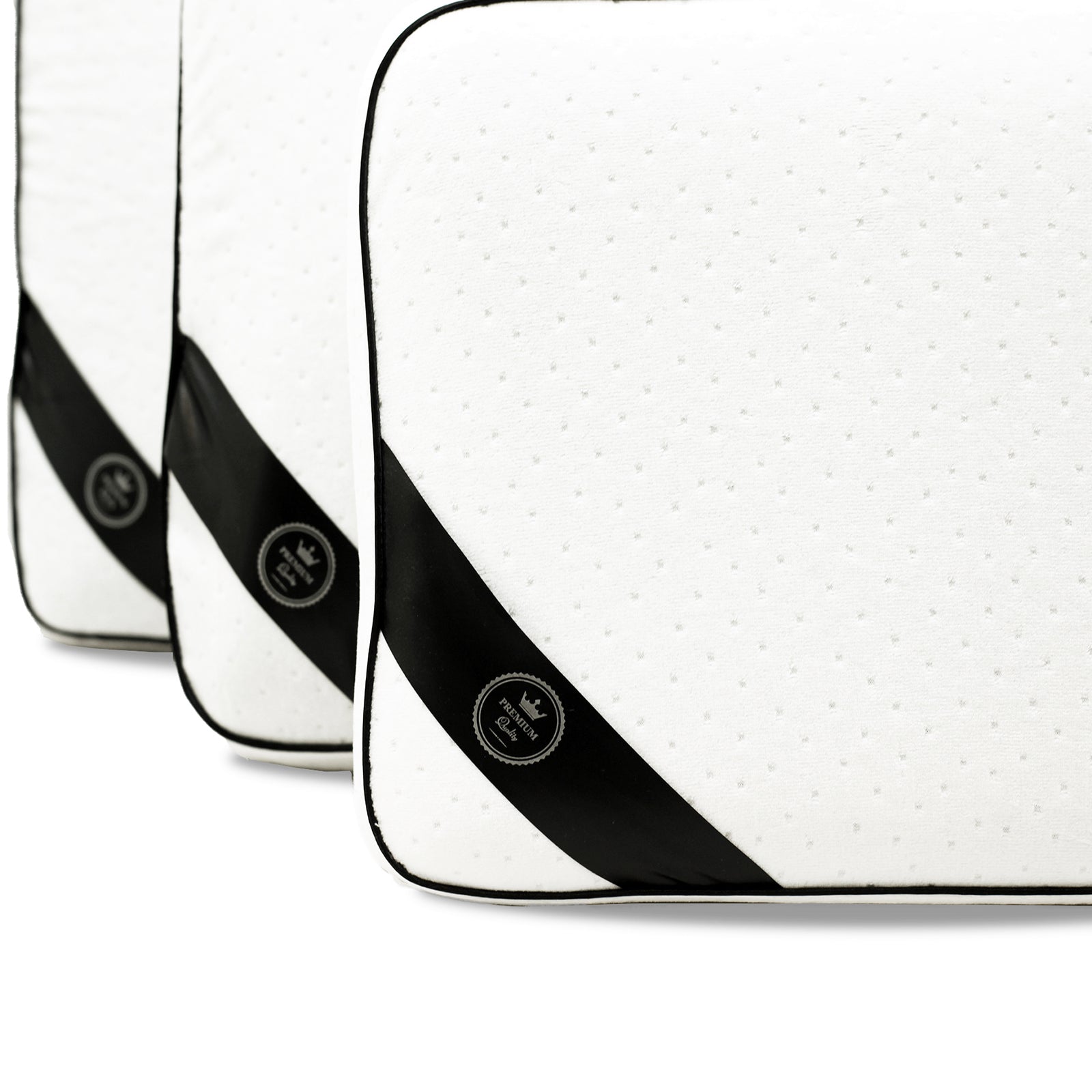 Memory foam pillow, micro-perforated, removable cover - Fantasia Black Collection
