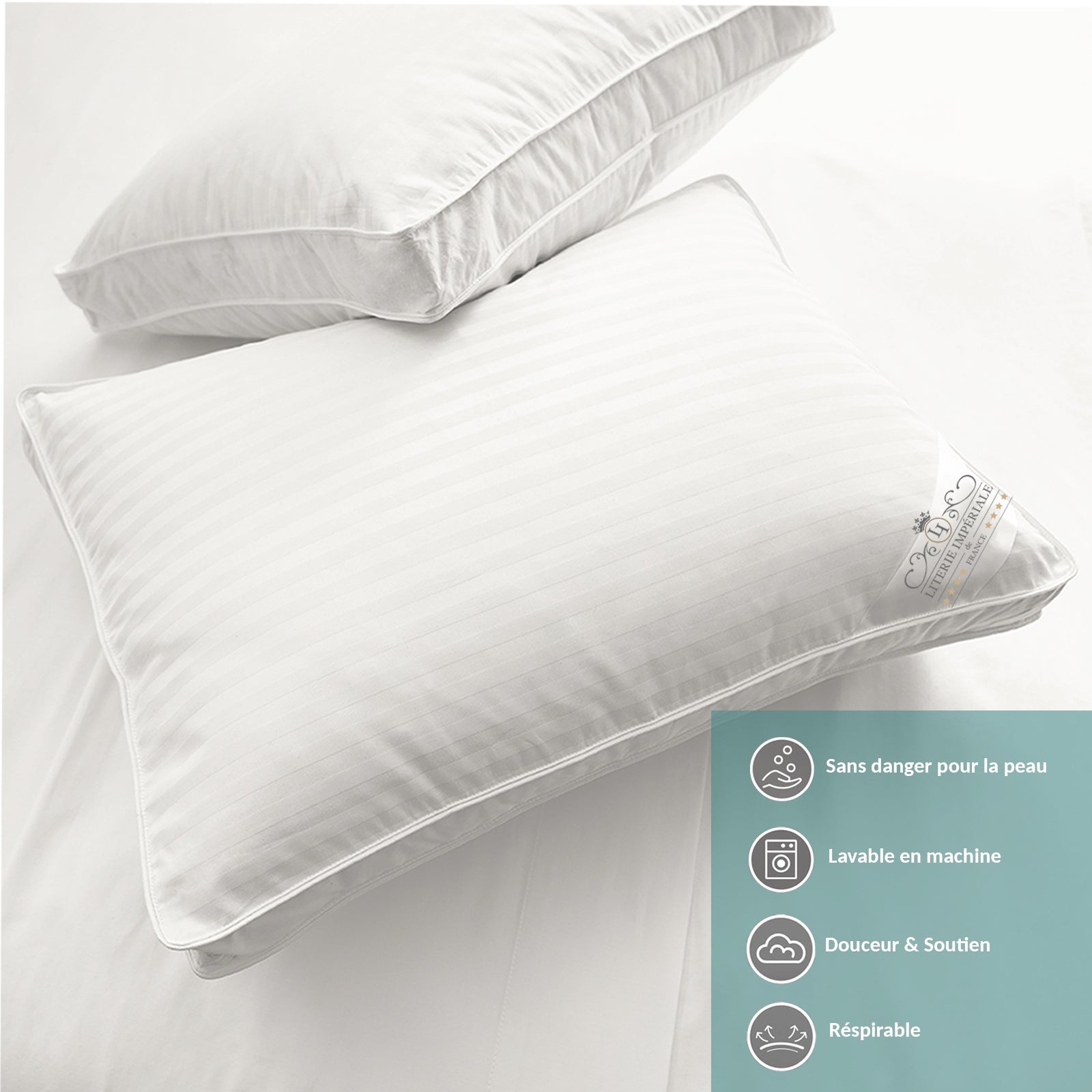 Hypoallergenic microfiber pillow, 15 cm - Palace Collection